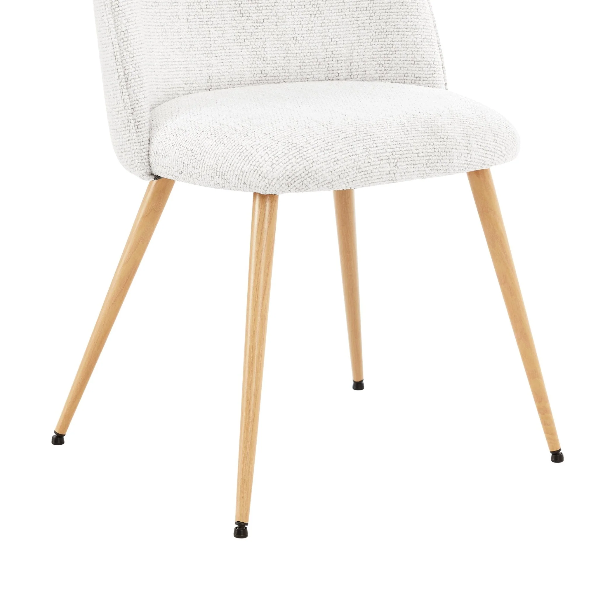 Iris Set Of 2 Dining Chairs - Boucle Ivory/Natural - Image 7
