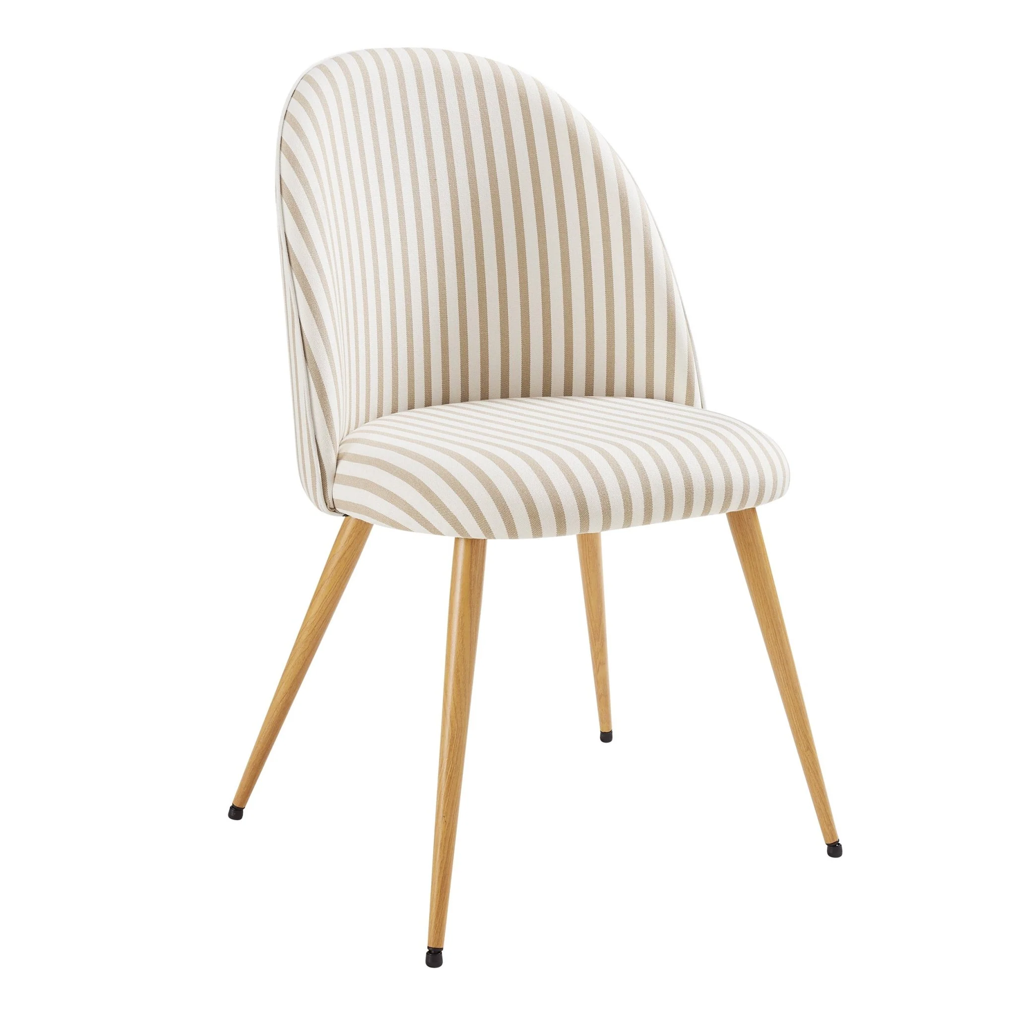 Iris Set of 2 Dining Chairs - Natural Stripe - Image 3