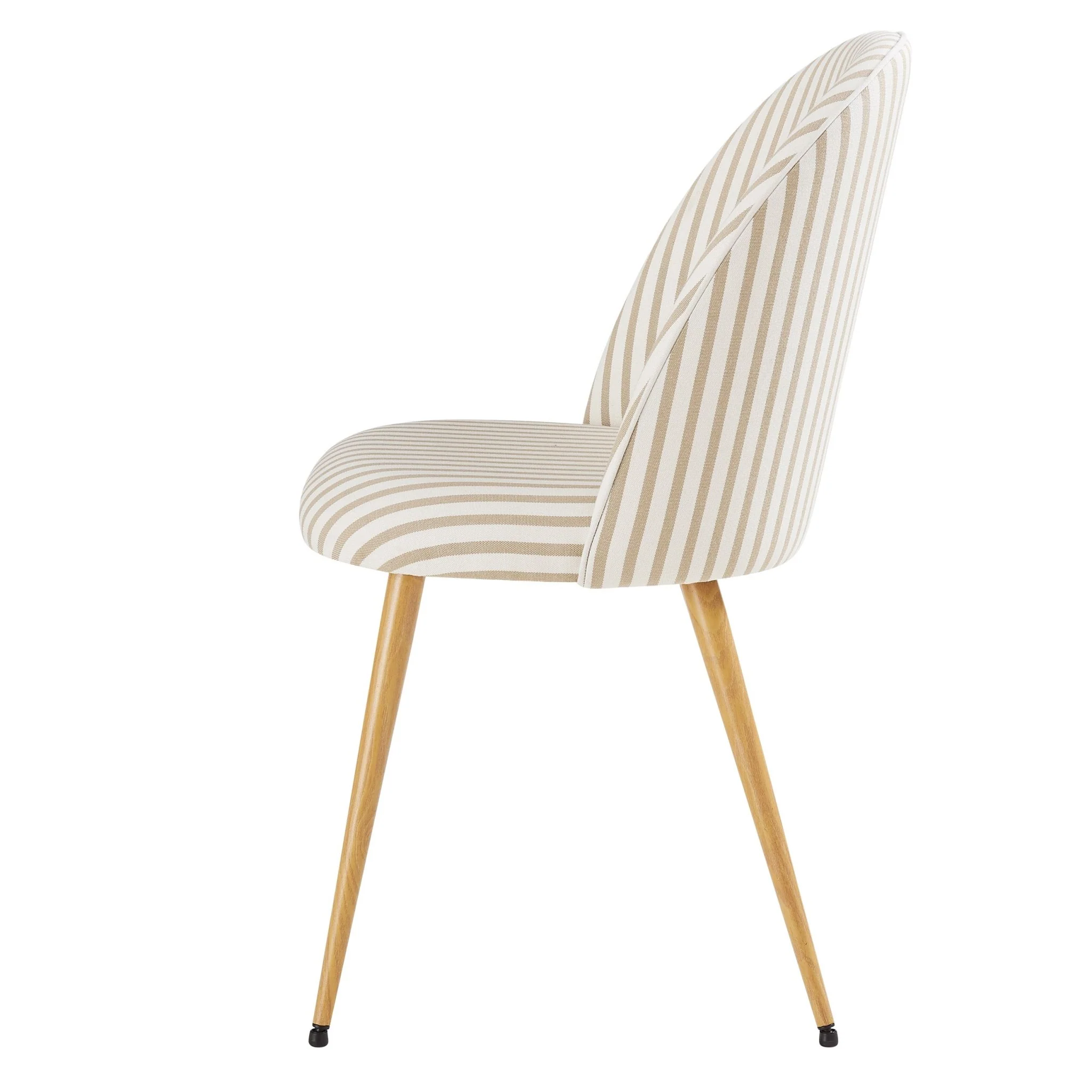Iris Set of 2 Dining Chairs - Natural Stripe - Image 4