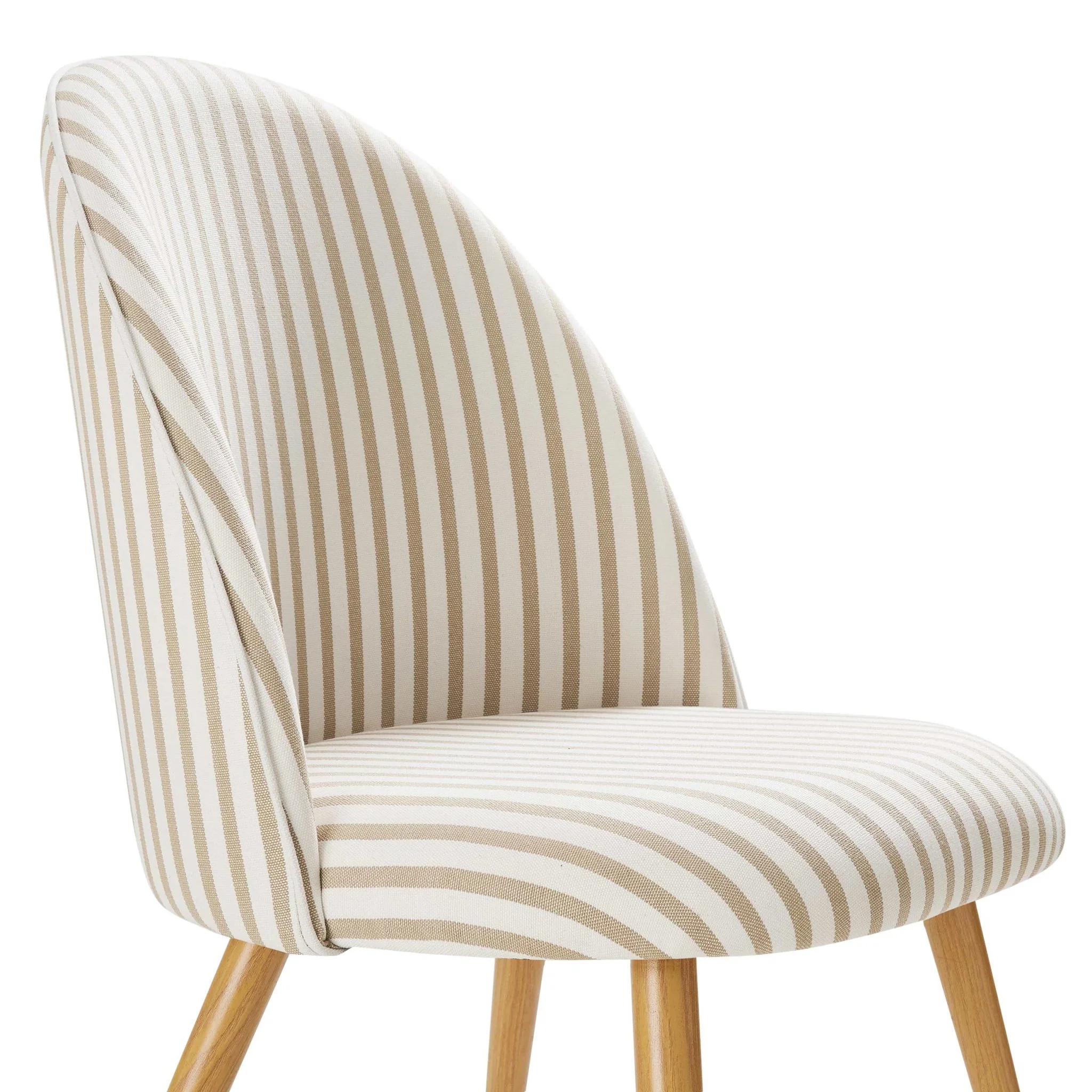 Iris Set of 2 Dining Chairs - Natural Stripe - Image 6