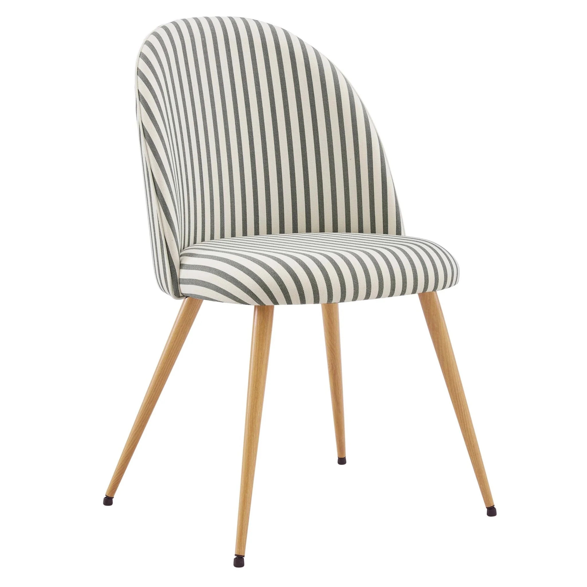 Iris Set of 2 Dining Chairs - Sage Stripe - Image 3