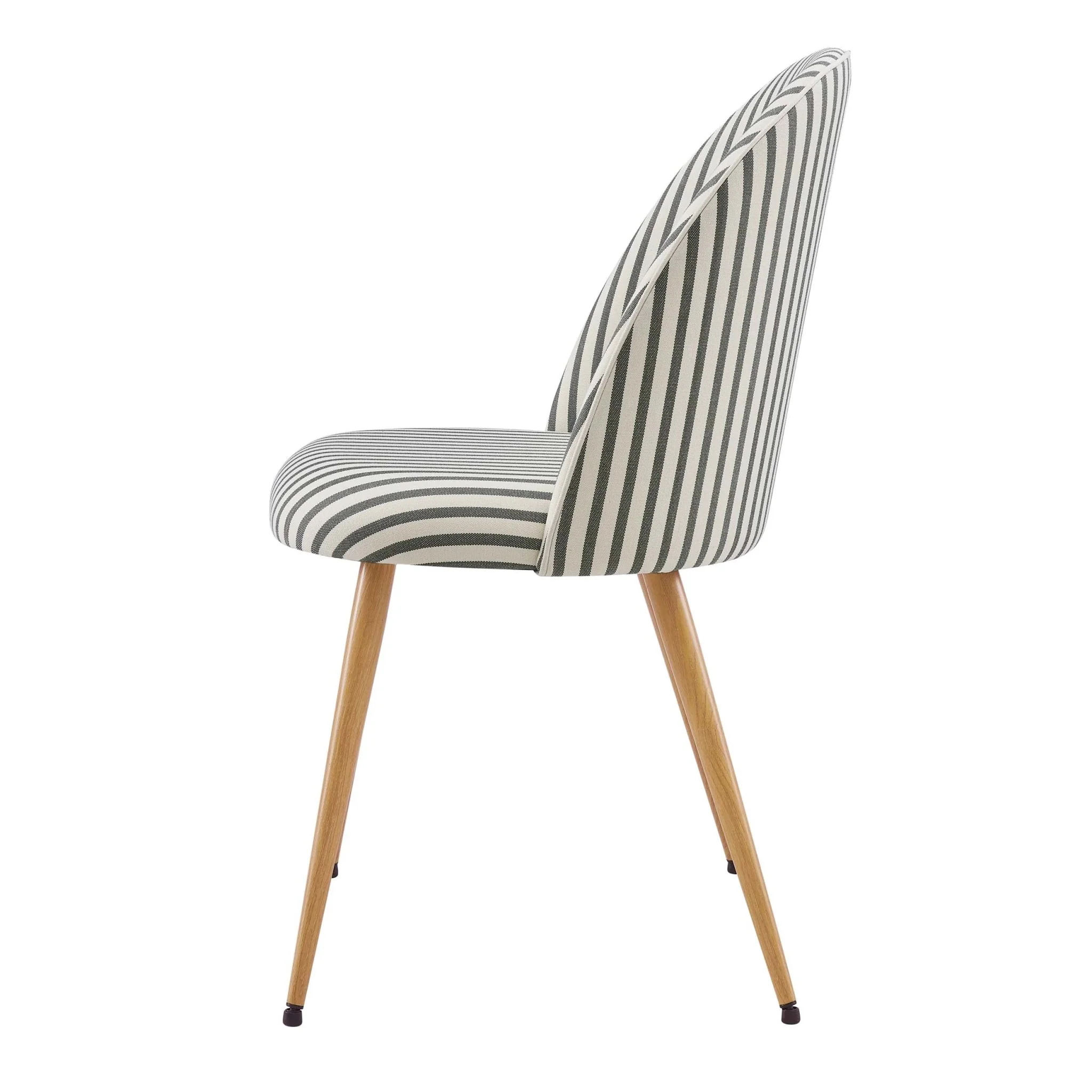 Iris Set of 2 Dining Chairs - Sage Stripe - Image 4