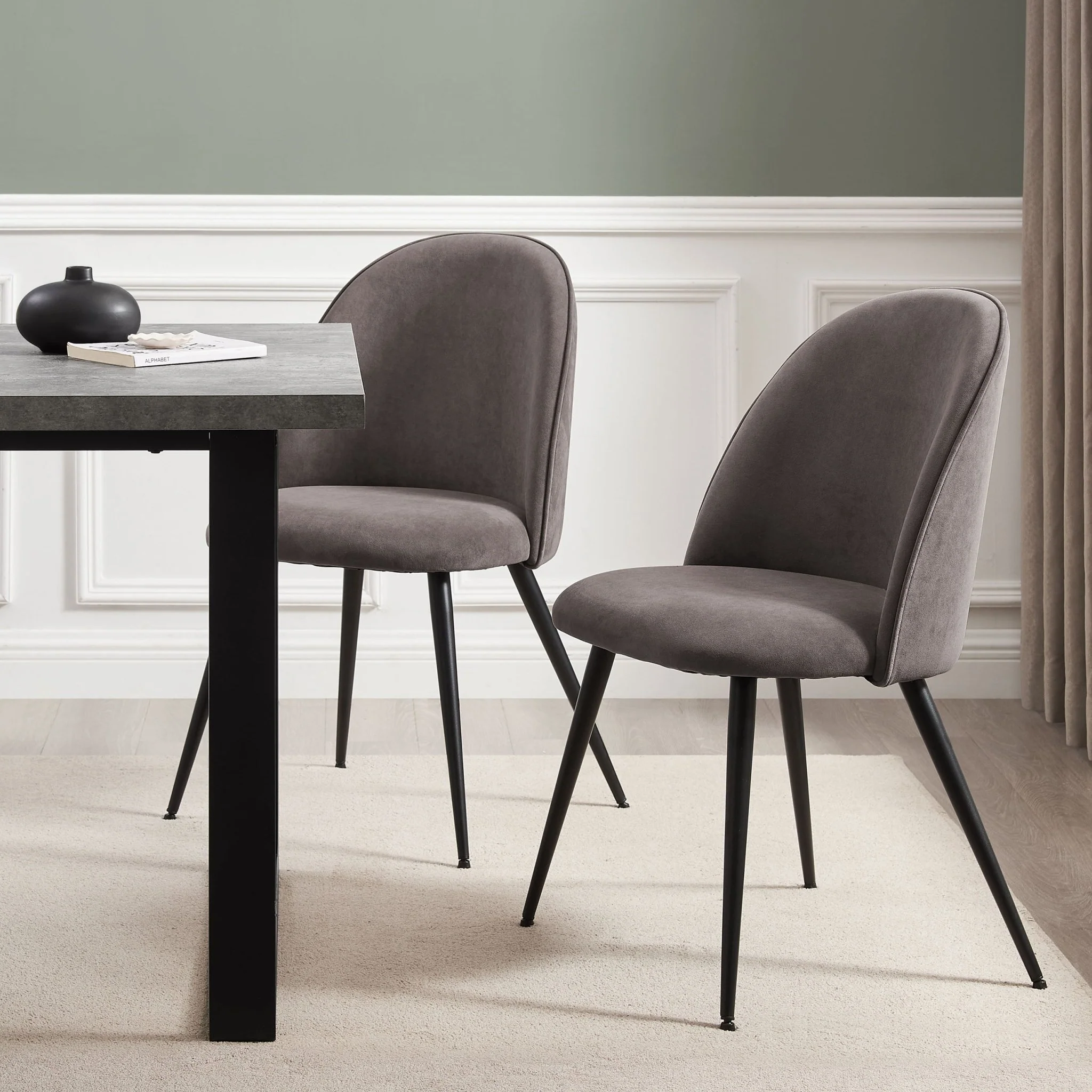 Iris Set of 2 Dining Chairs - Taupe