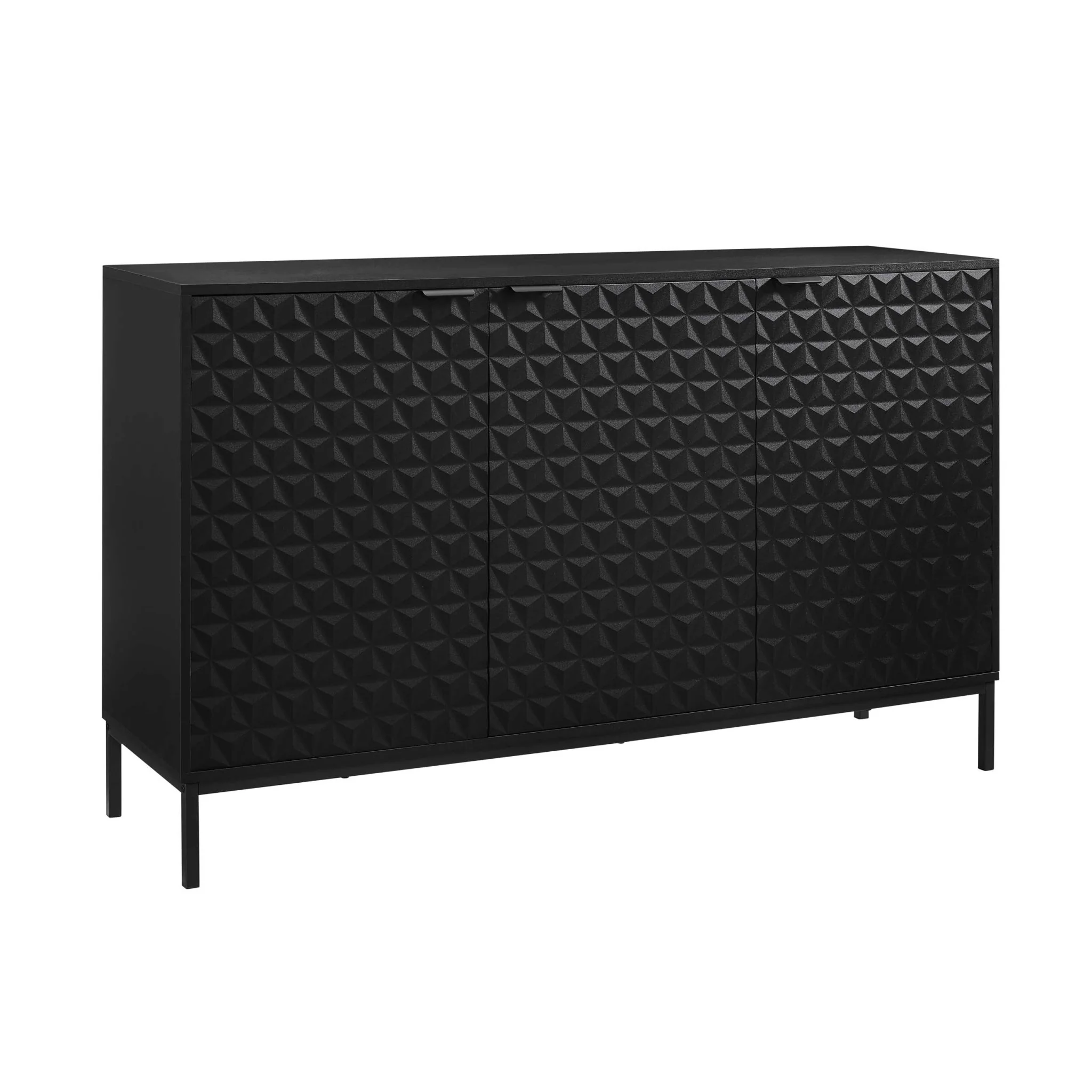 Isabella 3 Door Sideboard - Black - Image 3