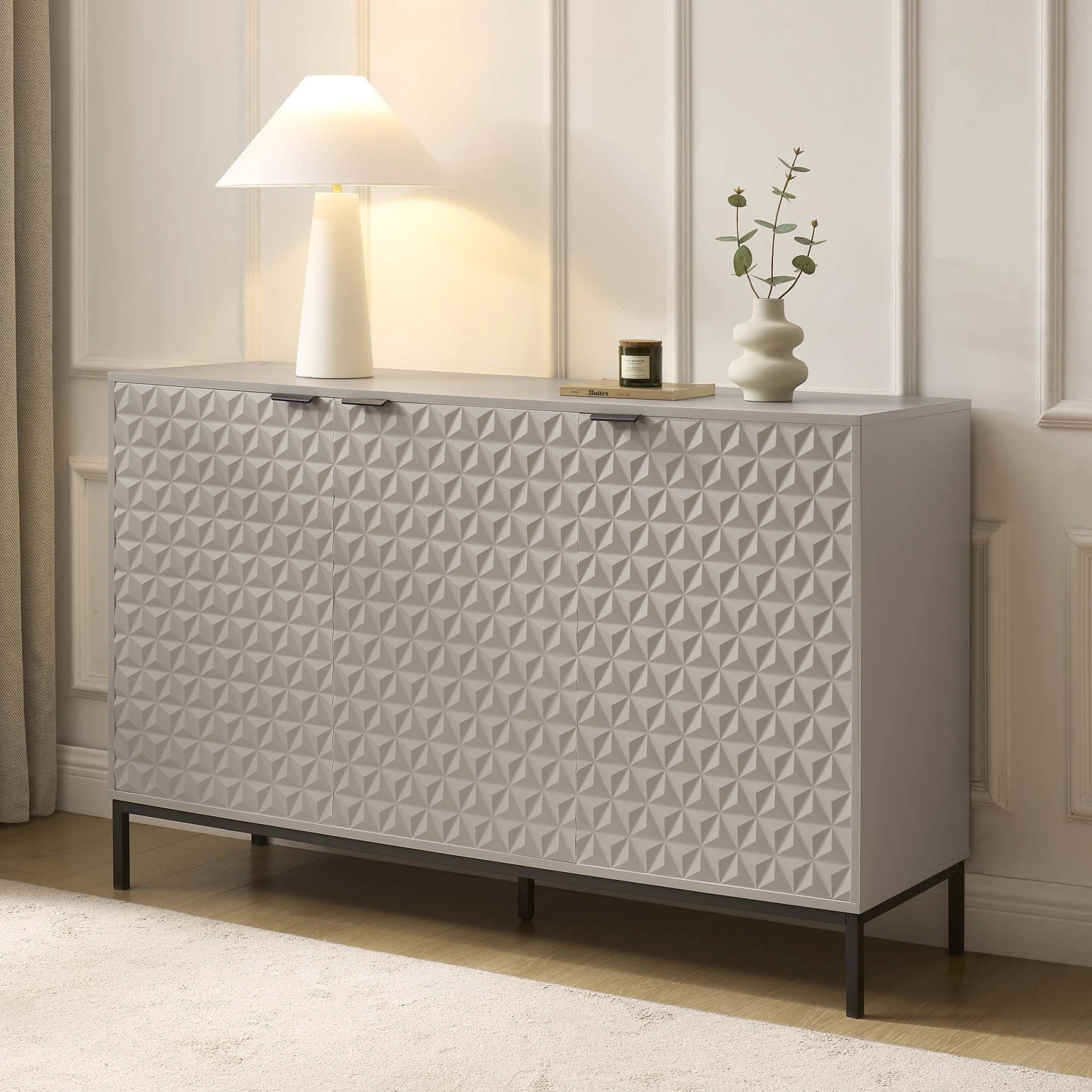 Isabella 3 Door Sideboard - Taupe