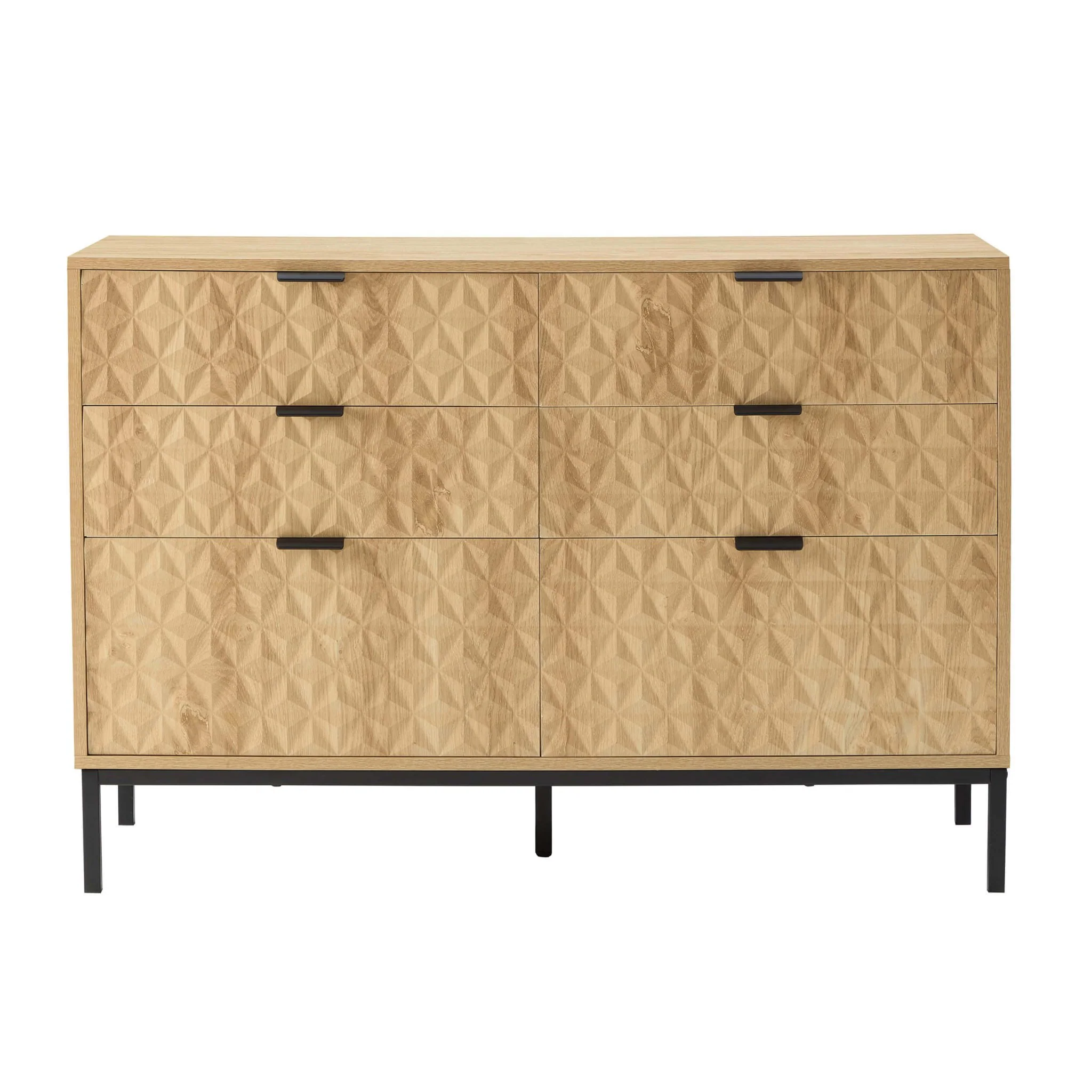 Isabella 6 Drawer Chest - Light Wood - Image 3