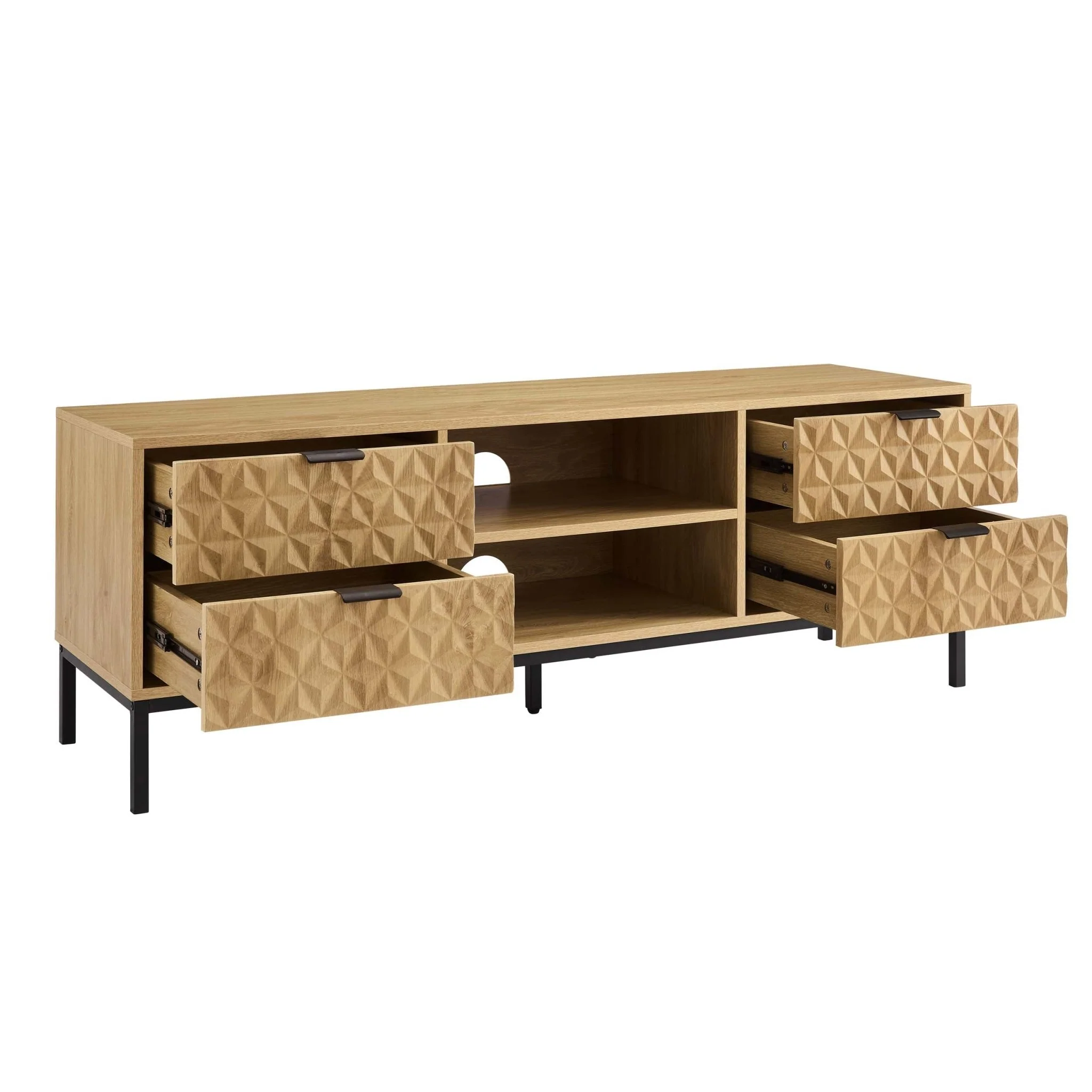 Isabella TV Unit for TVs up to 60"- Light Wood - Image 4