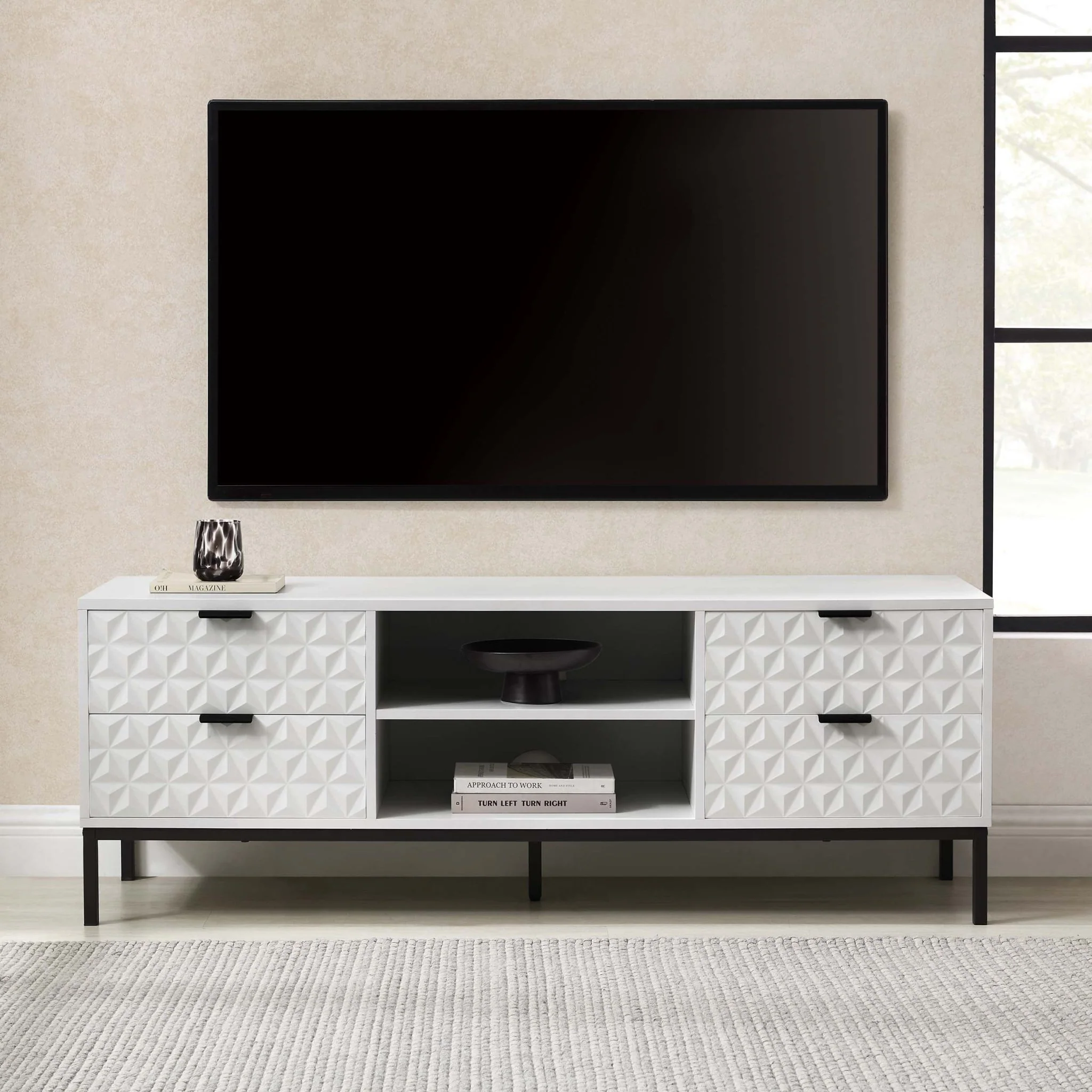 Isabella TV Unit for TVs up to 60"- White