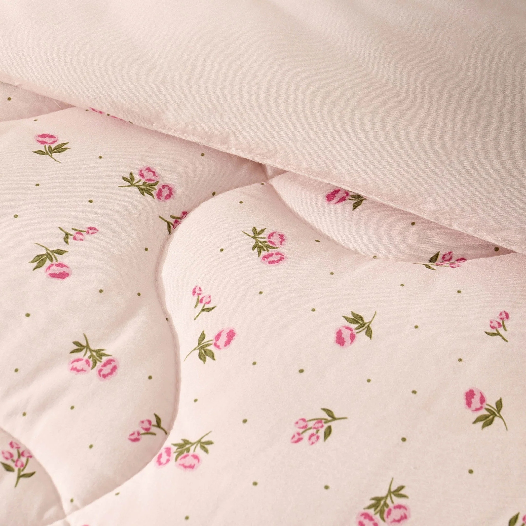 Isabelle Rose Print Quilted Cushion Cover and Bedspread Set - Pink - Image 5