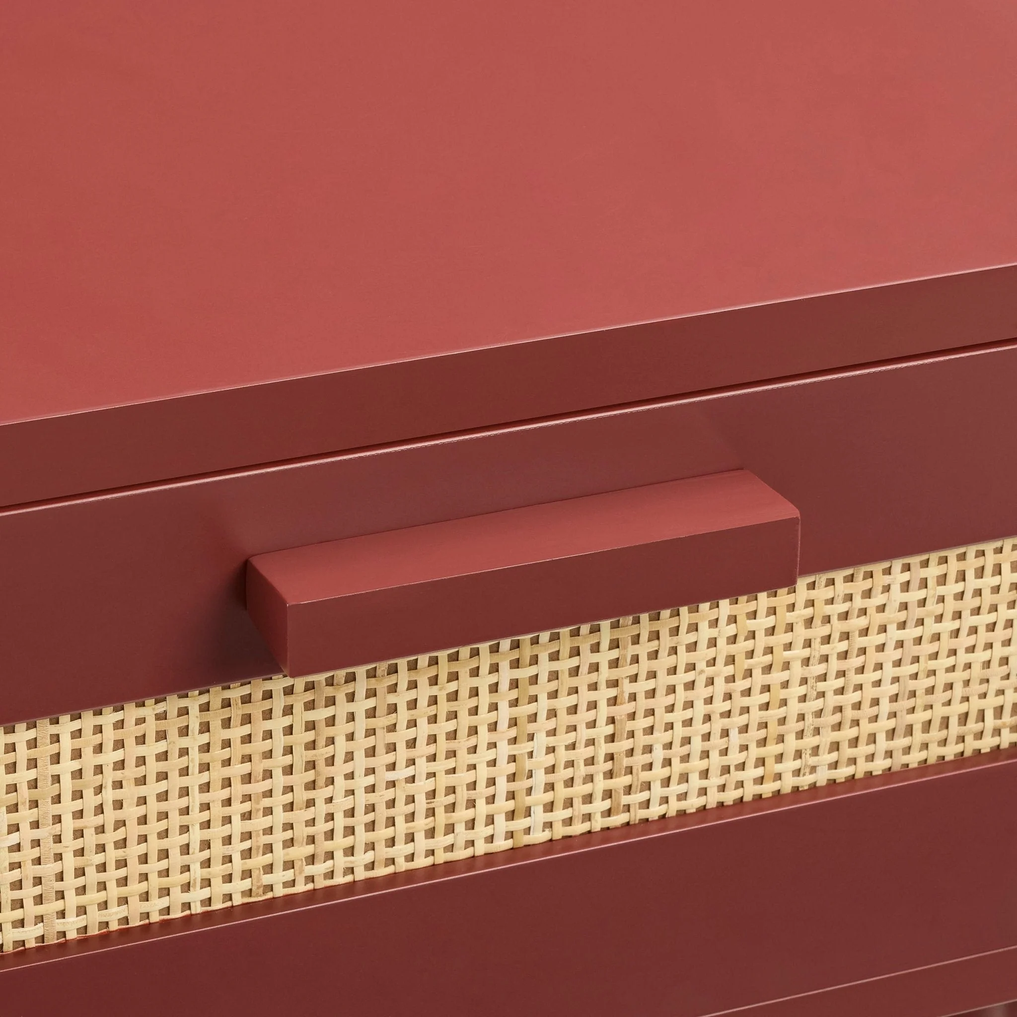 Isla 1 Drawer Nightstand - Burnt Red - Image 10