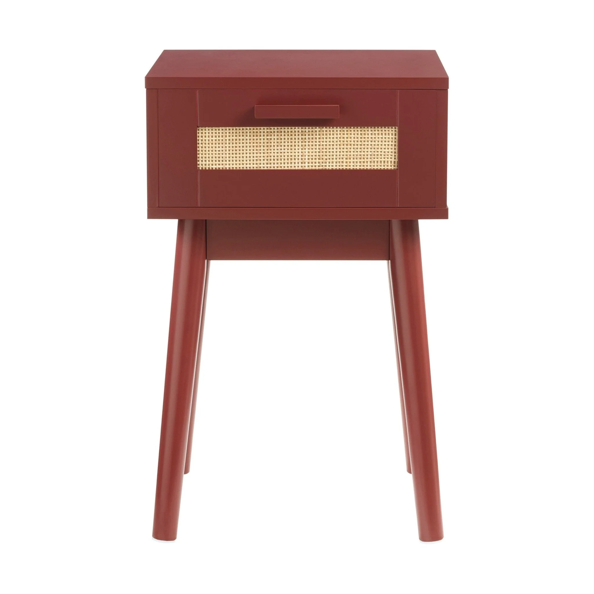 Isla 1 Drawer Nightstand - Burnt Red - Image 4