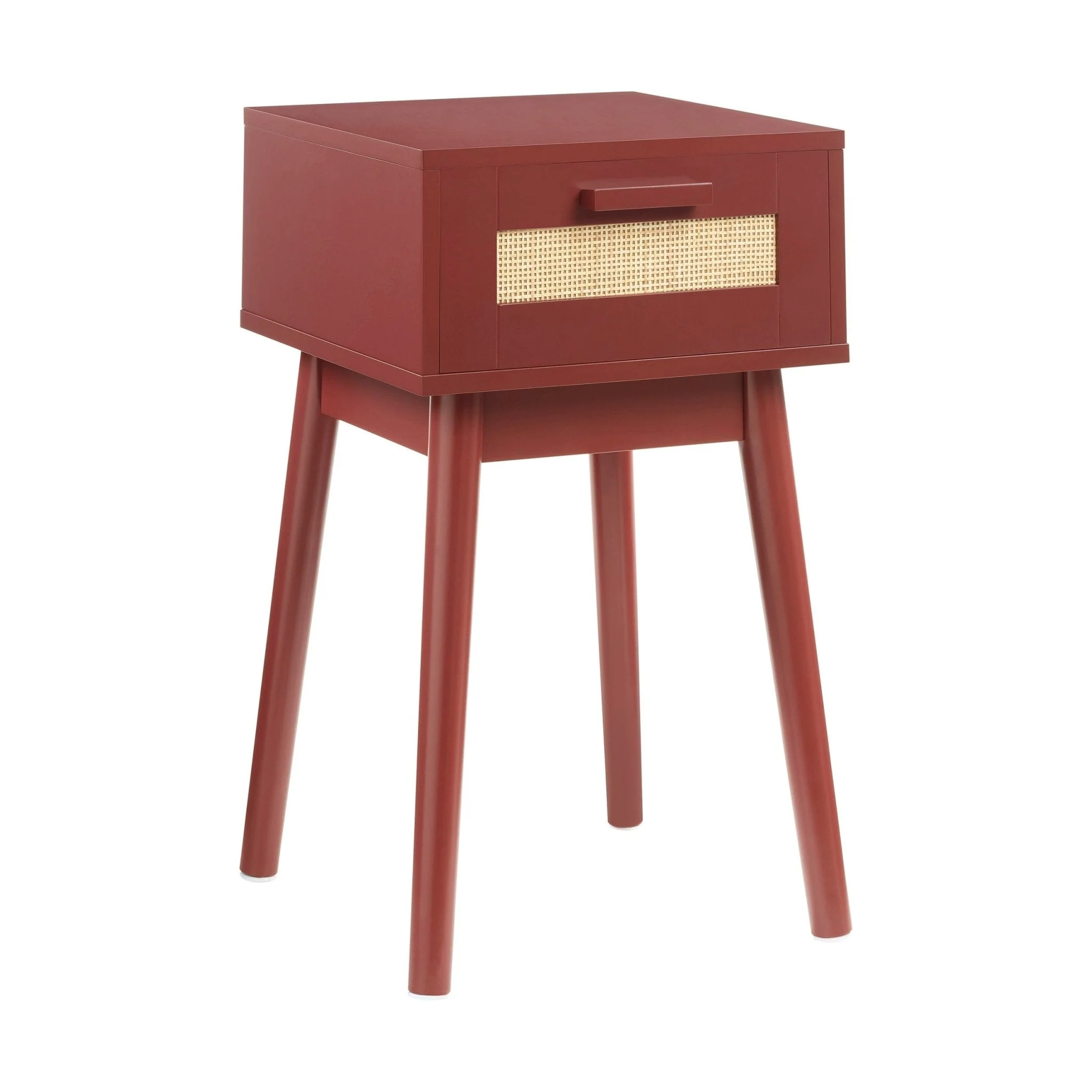 Isla 1 Drawer Nightstand - Burnt Red - Image 5