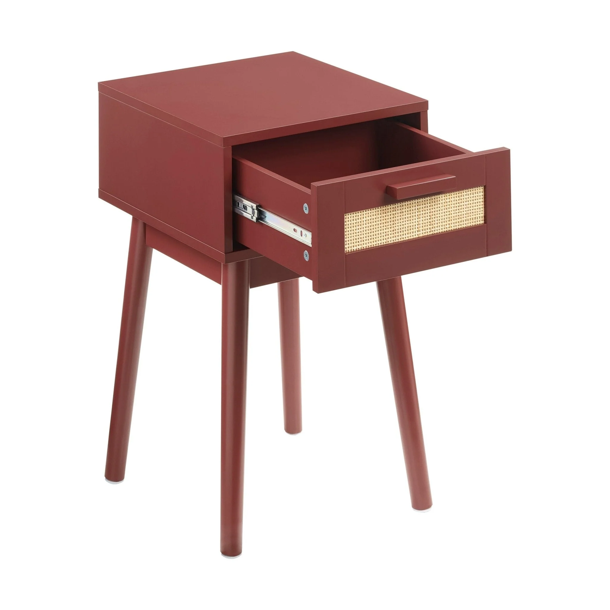 Isla 1 Drawer Nightstand - Burnt Red - Image 6