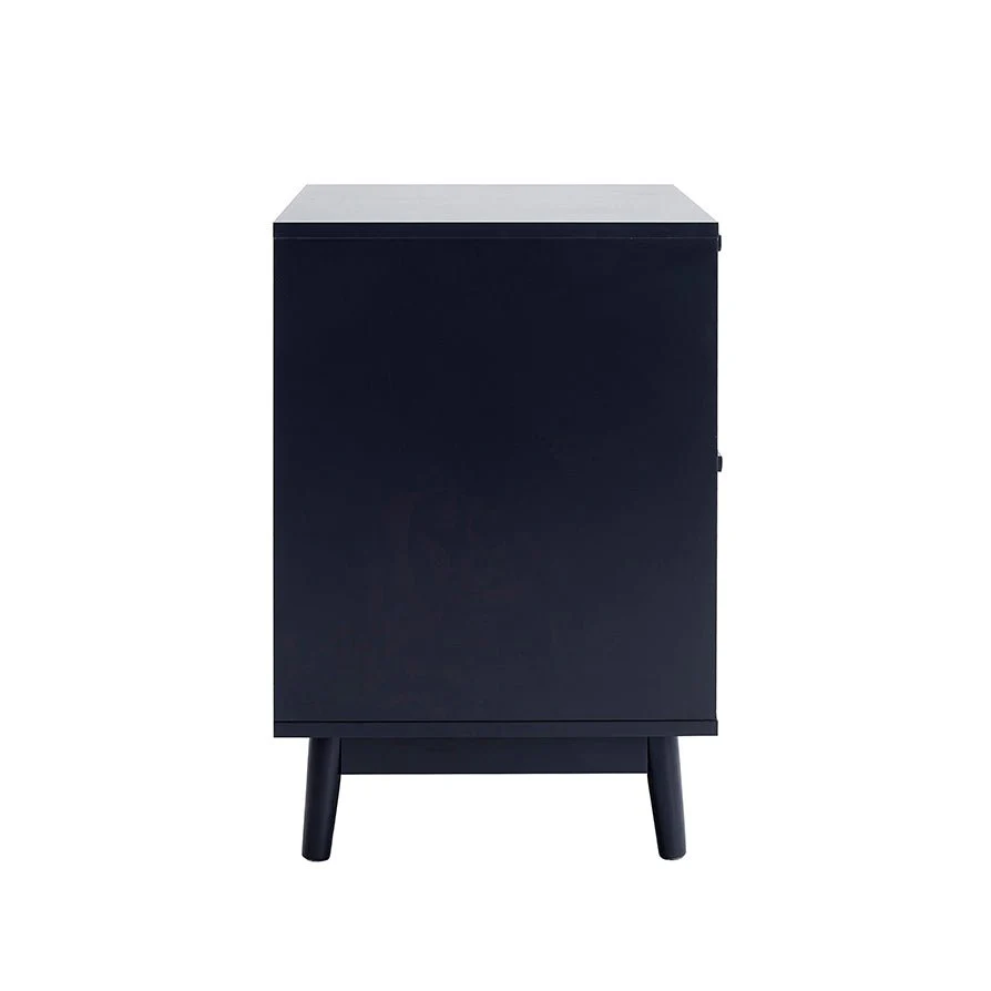 Isla 2 Drawer Bedside Table - Black - Image 7