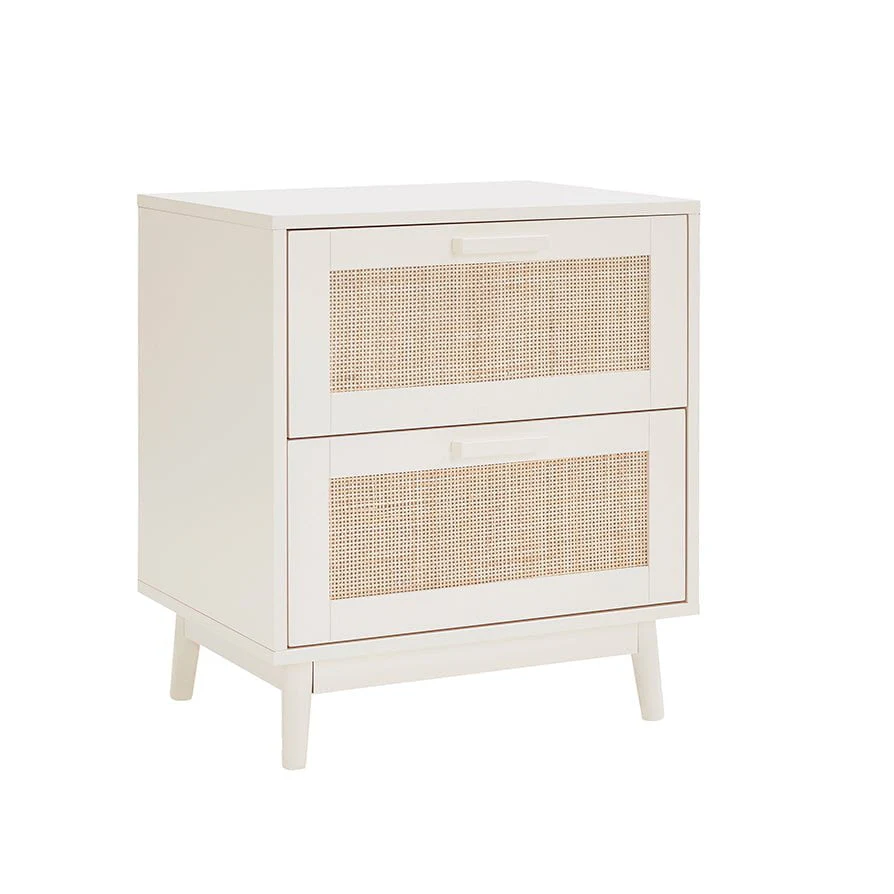 Isla 2 Drawer Bedside Table - Cream - Image 3