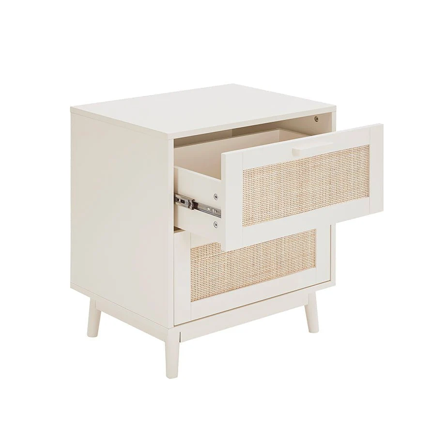 Isla 2 Drawer Bedside Table - Cream - Image 4