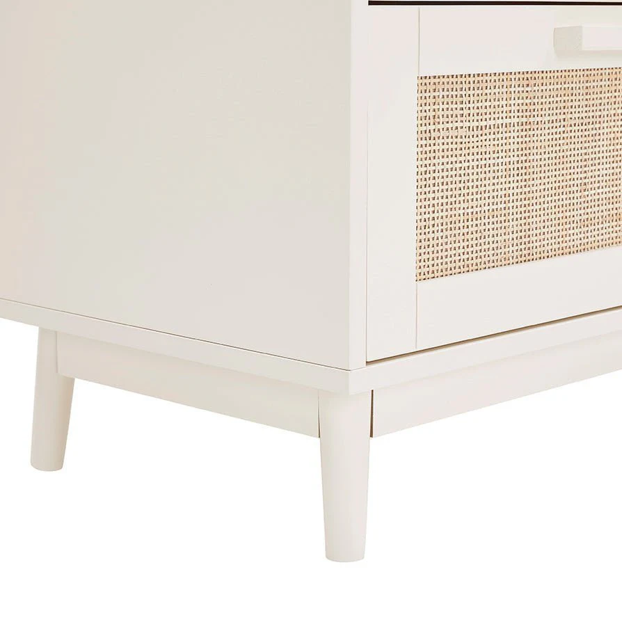 Isla 2 Drawer Bedside Table - Cream - Image 6