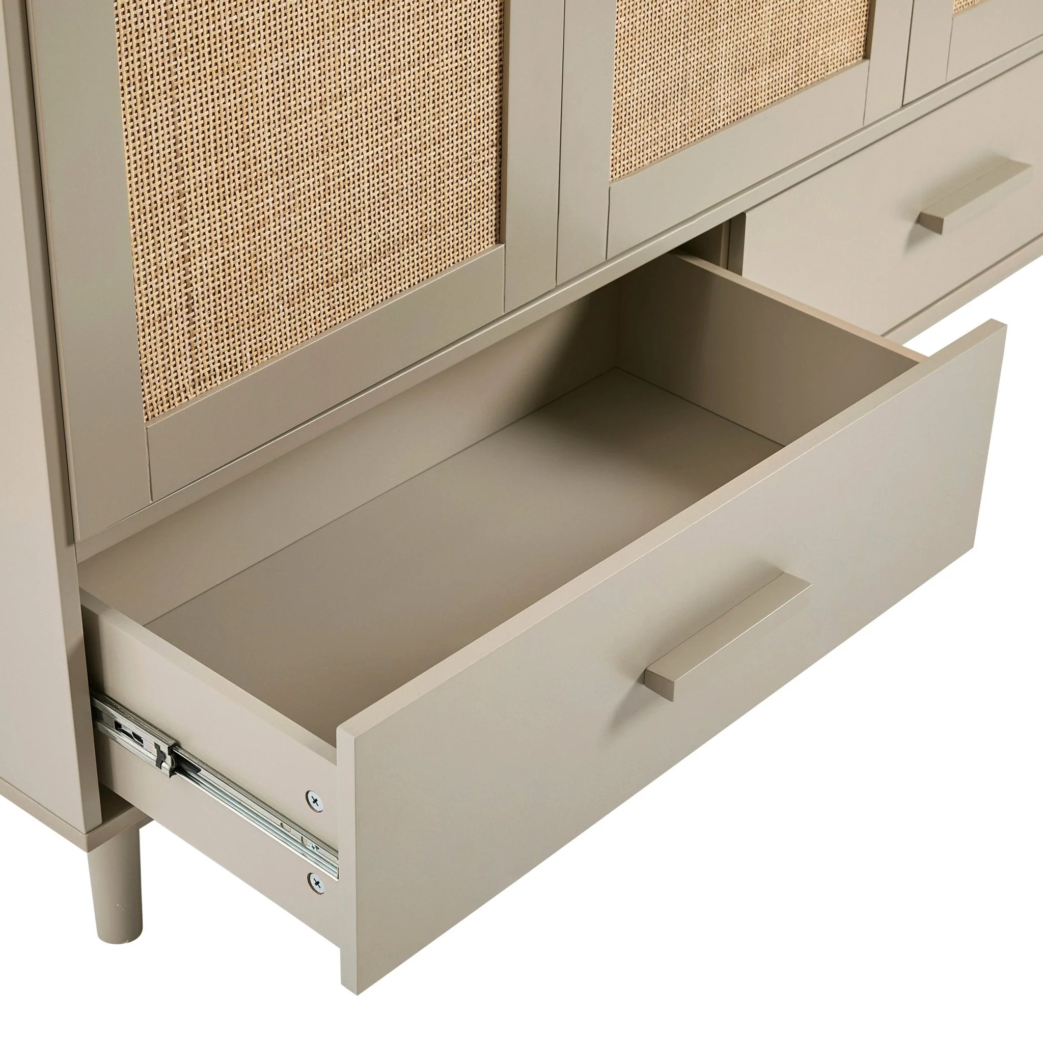 Isla 3 Door Wardrobe with Drawers - Taupe - Image 5