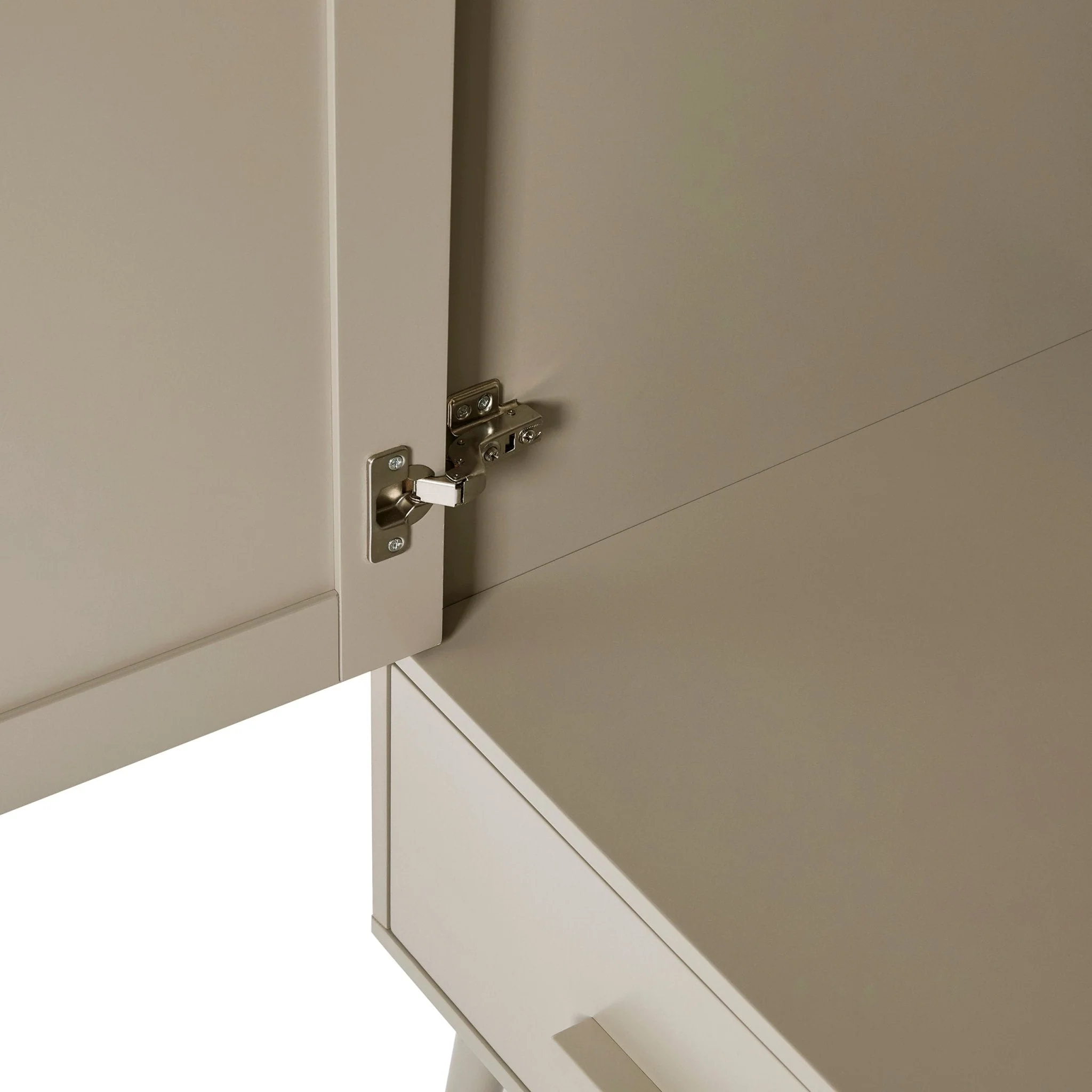 Isla 3 Door Wardrobe with Drawers - Taupe - Image 7