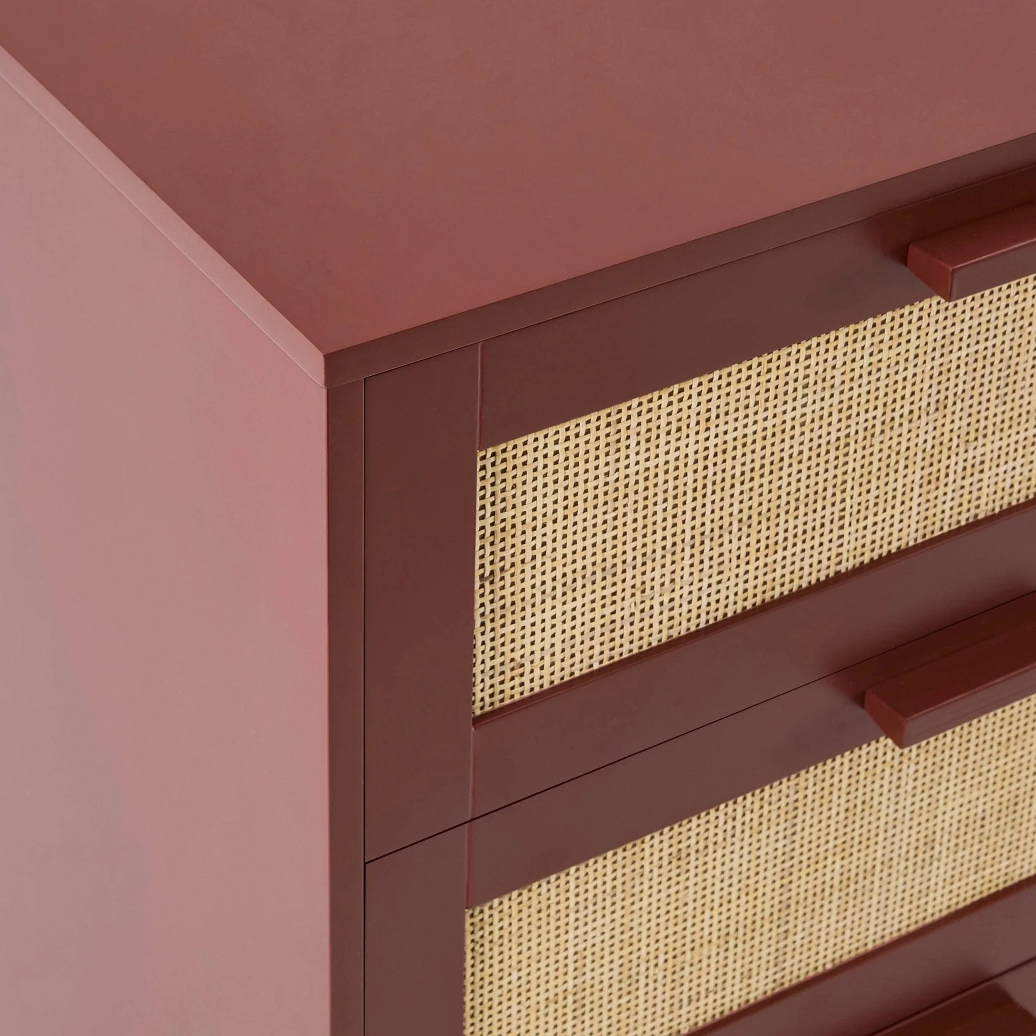 Isla 6 Drawer Chest - Burnt Red - Image 5