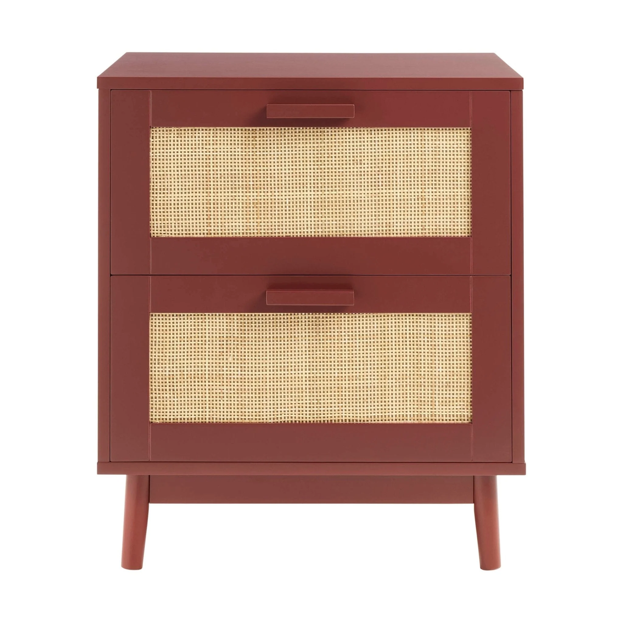 Isla 2 Drawer Bedside Table - Burnt Red - Image 3