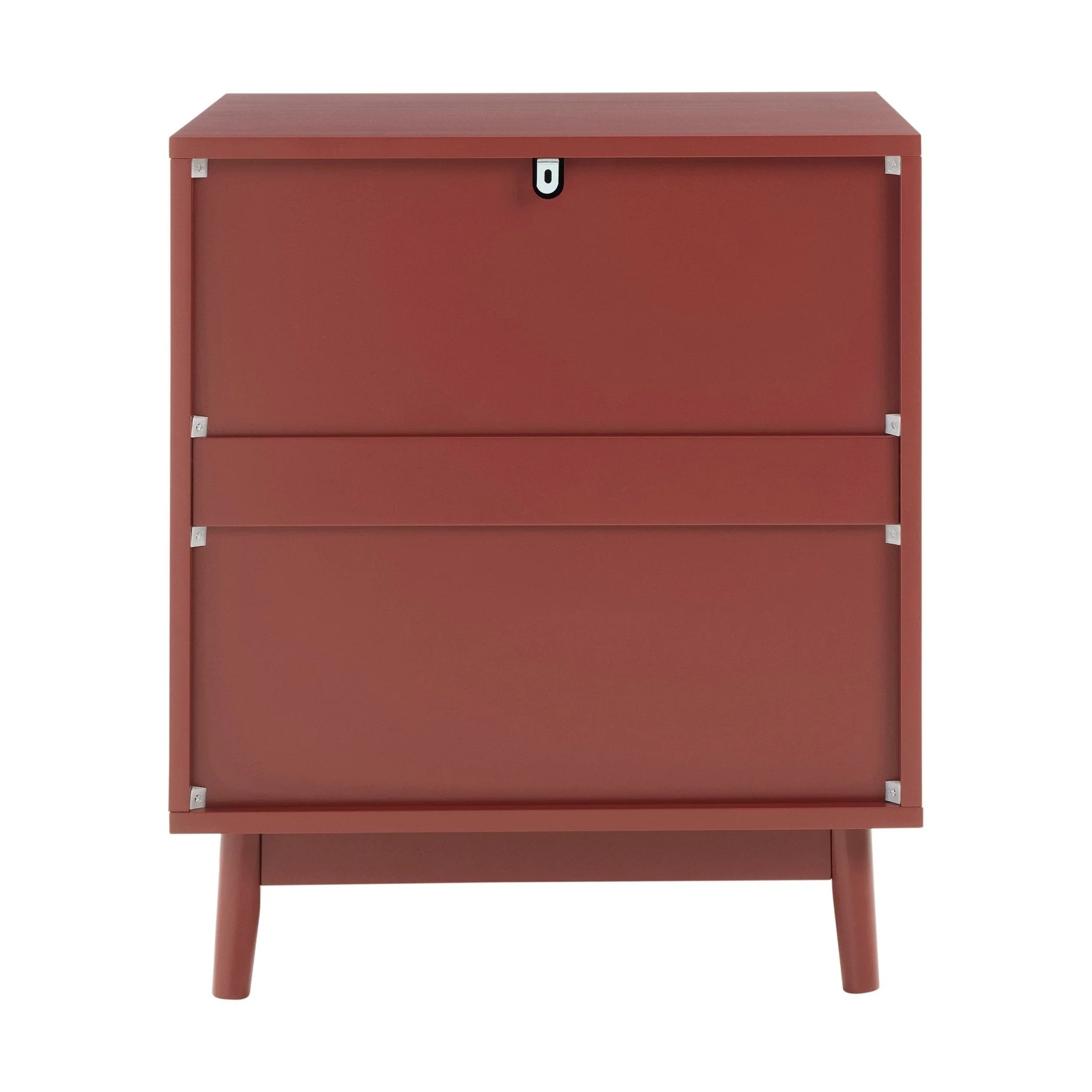 Isla 2 Drawer Bedside Table - Burnt Red - Image 6