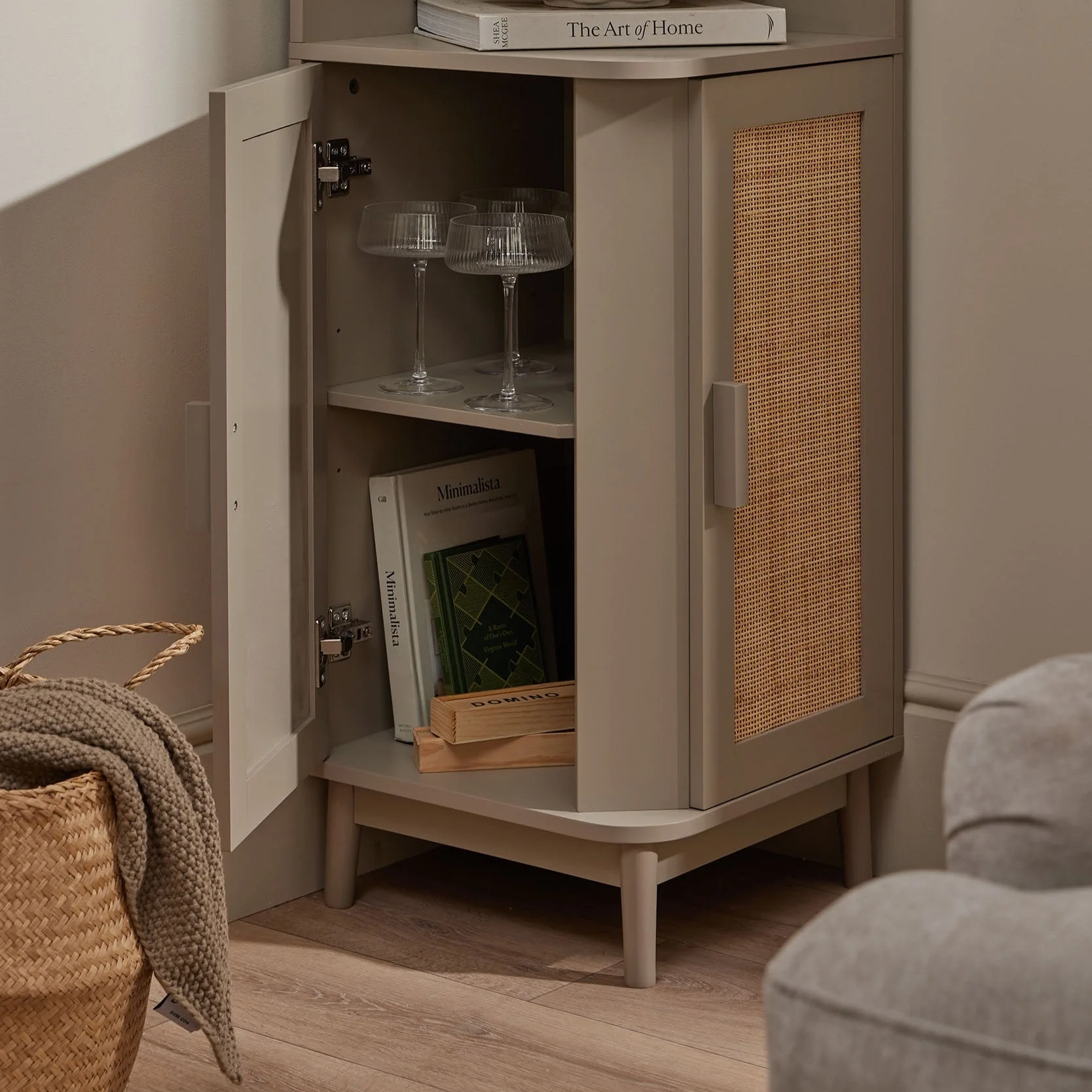 Isla Corner Storage Unit - Taupe - Image 3