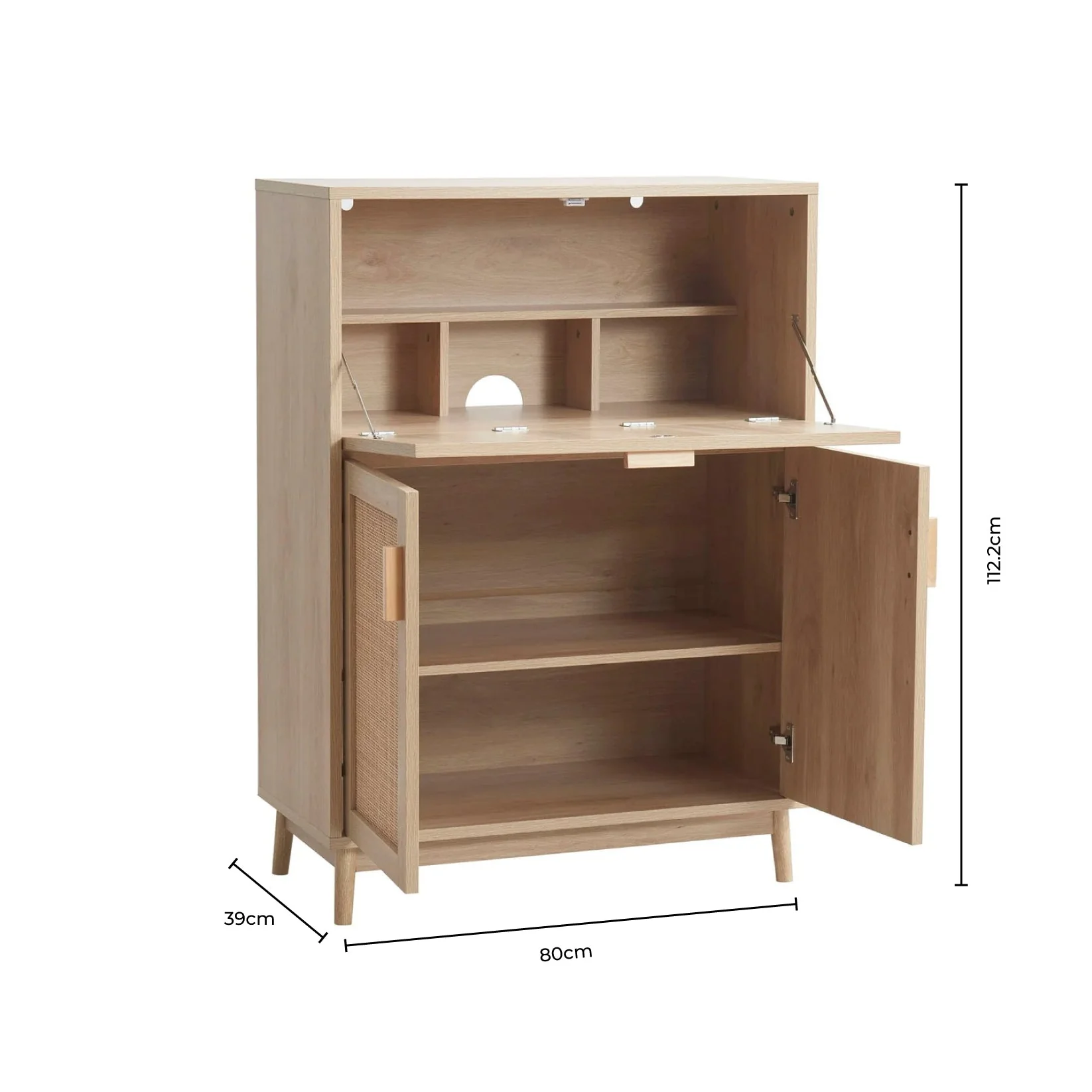 Isla Hideaway Desk - Cream - Image 8