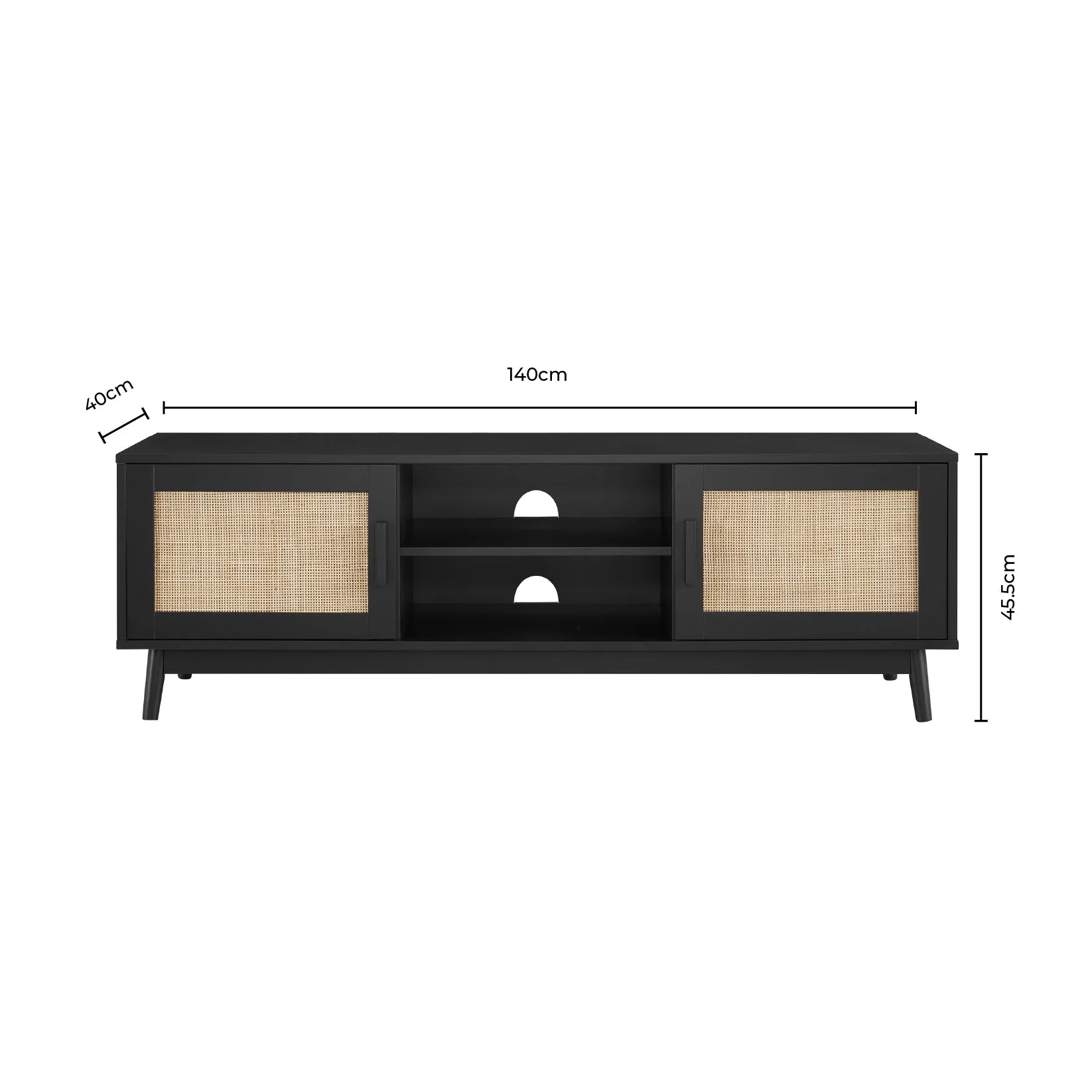 Isla TV Unit for TVs up to 60"- Black - Image 11