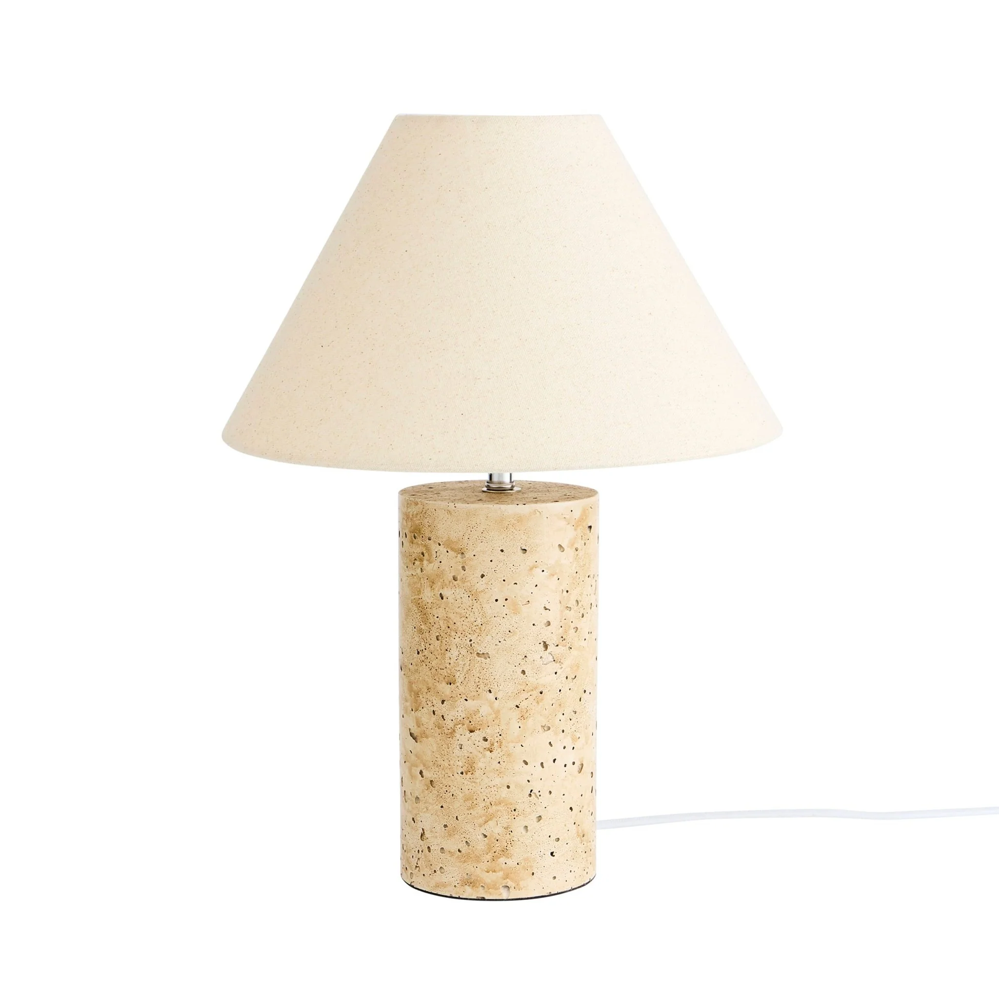 Ivy Marble Effect Table Lamp - Cream - Image 4