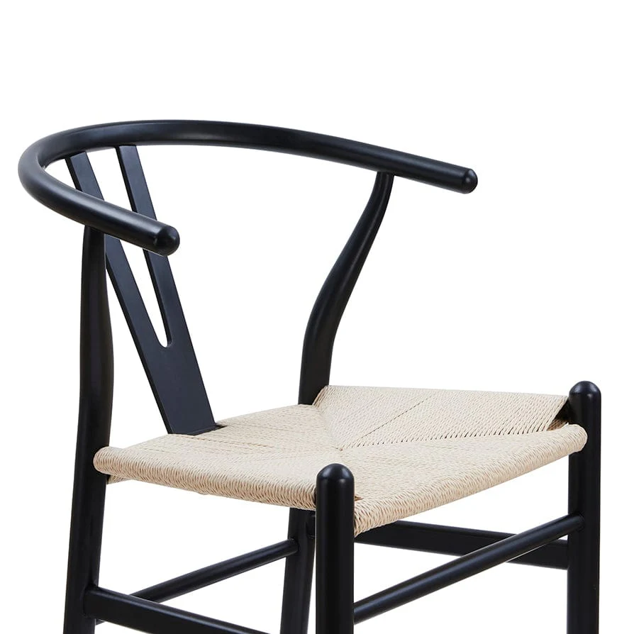 Jade Set of 2 Barstools - Black/Natural - Image 4