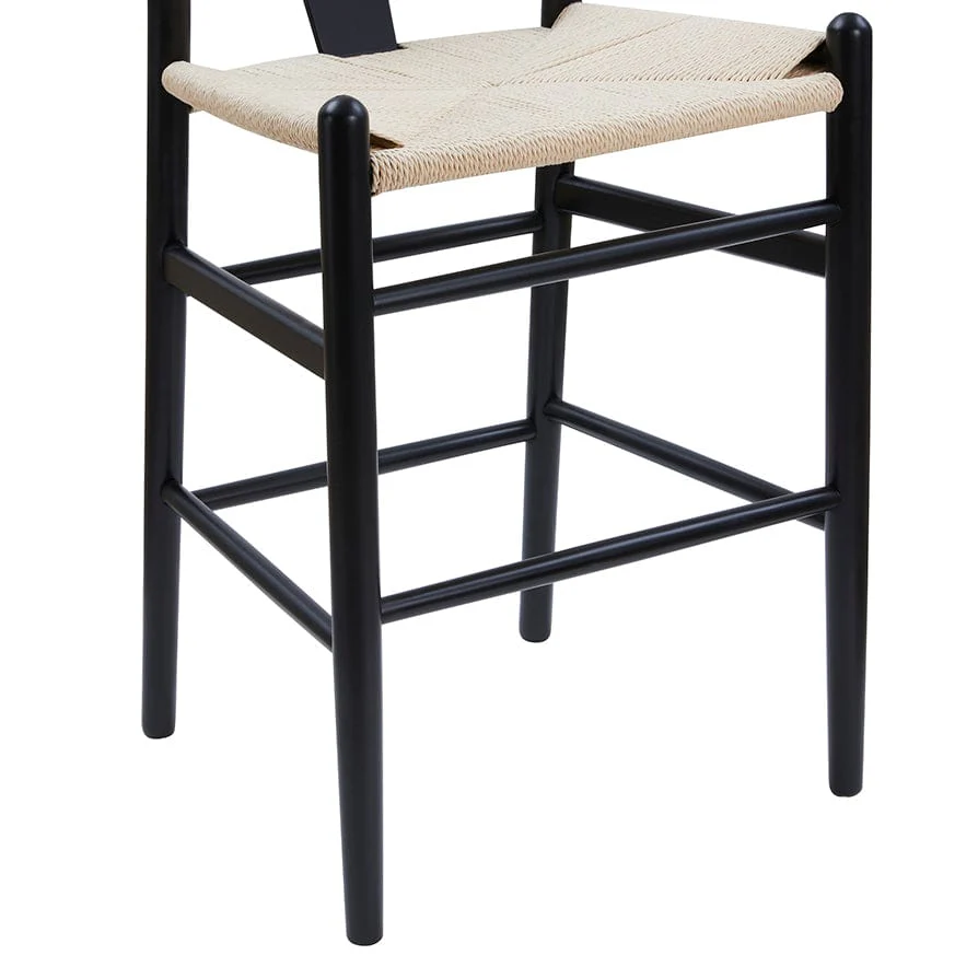 Jade Set of 2 Barstools - Black/Natural - Image 7