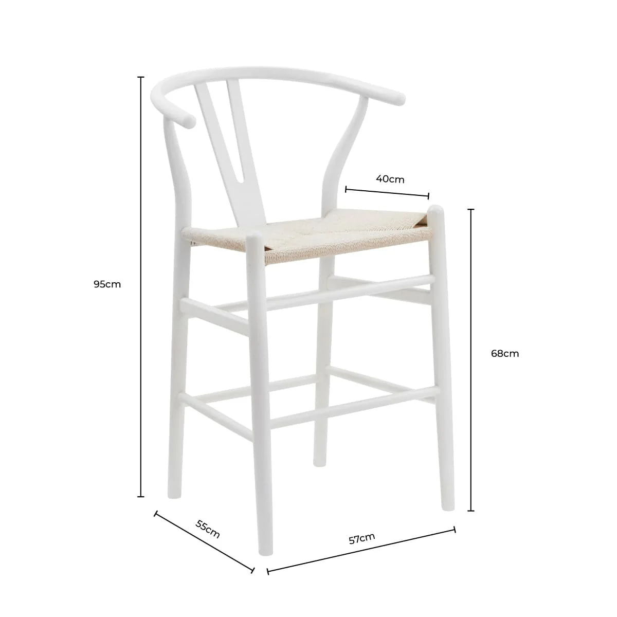 Jade Set of 2 Barstools - Light Beige/Natural - Image 8