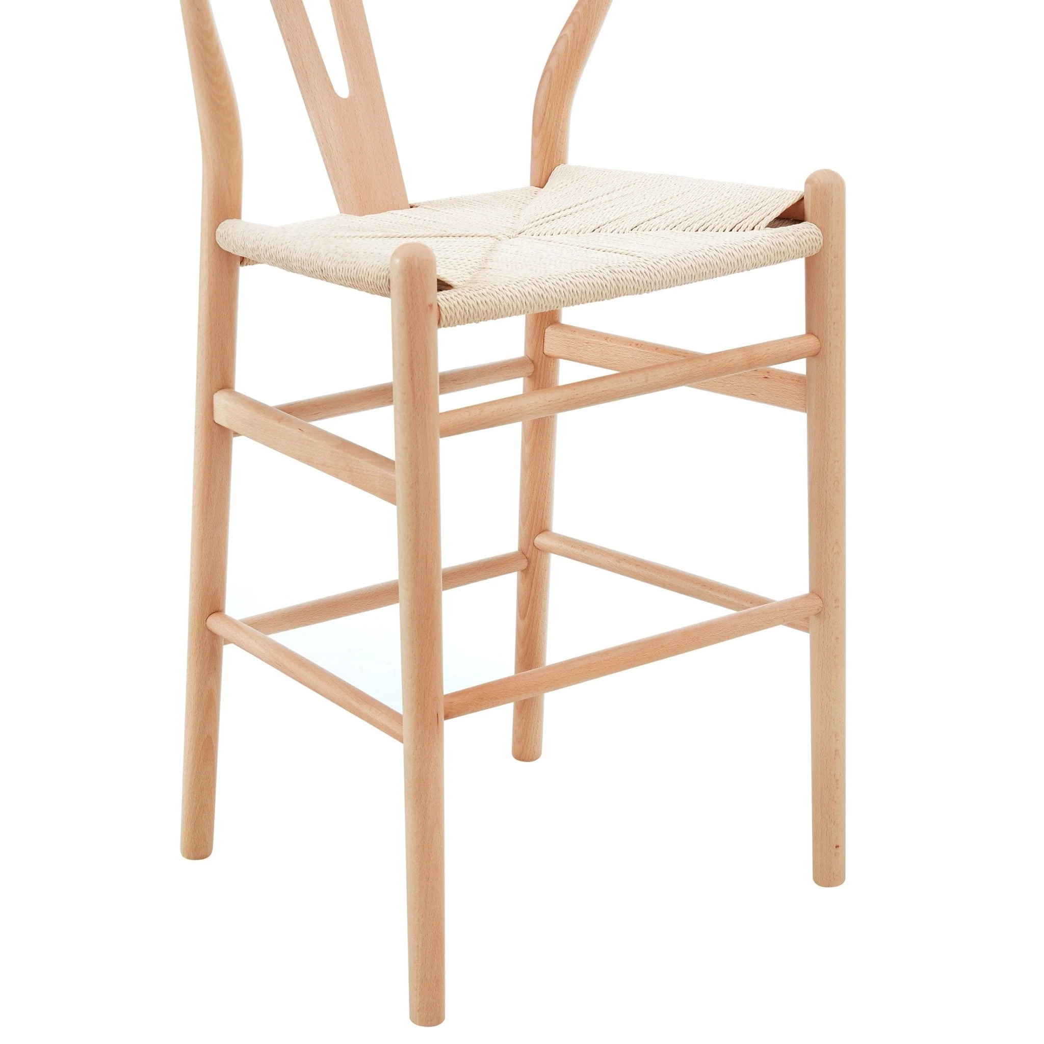 Jade Set of 2 Barstools - Natural/Wood - Image 7