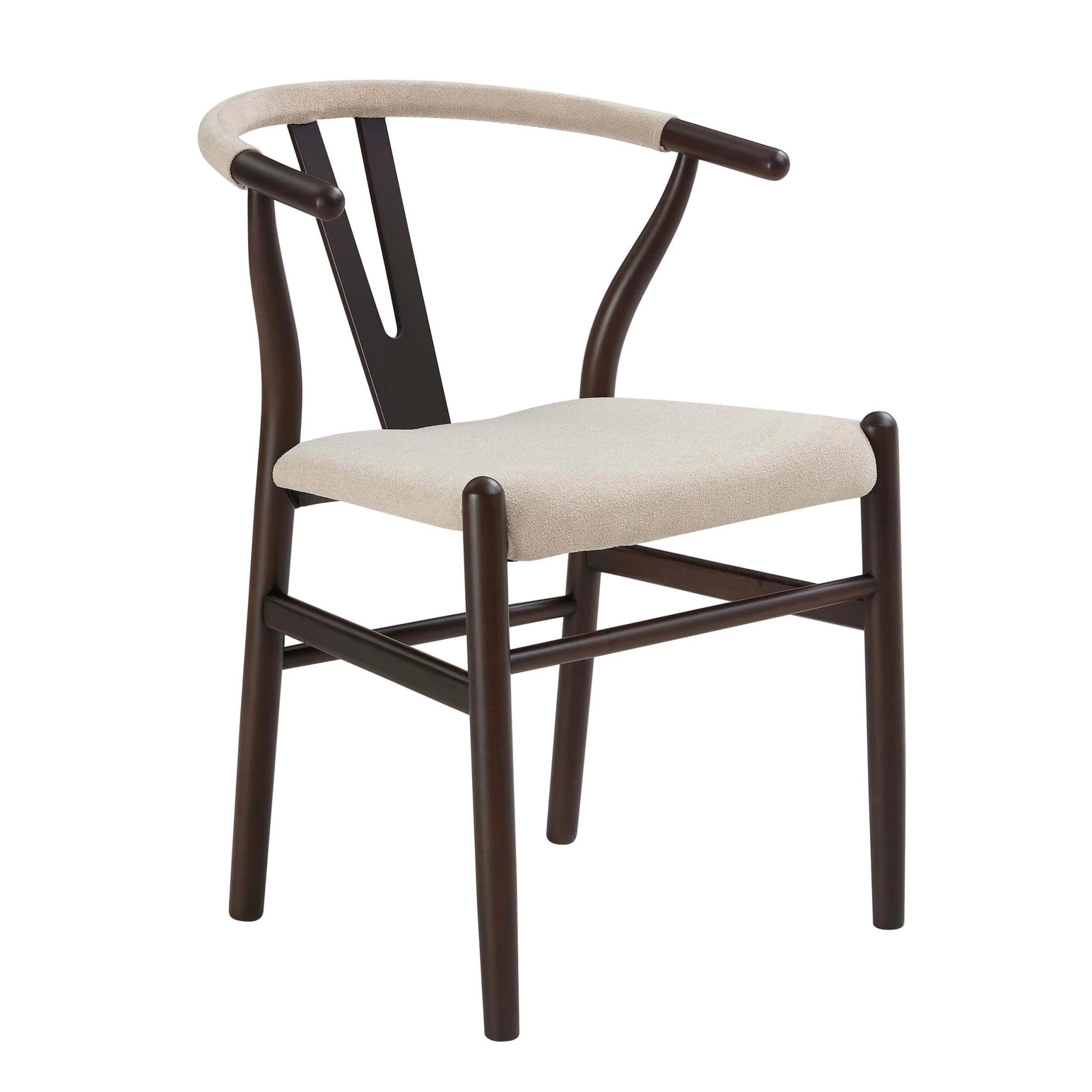 Jade Set of 2 Dining Chairs - Chenille Oatmeal - Image 3