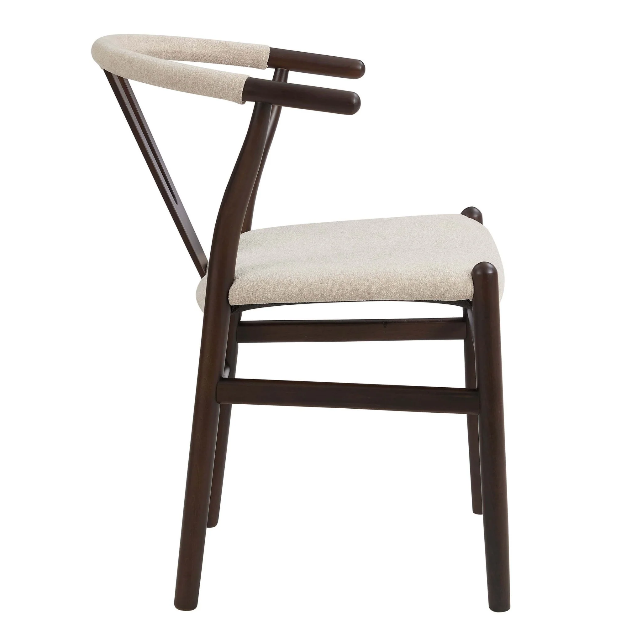 Jade Set of 2 Dining Chairs - Chenille Oatmeal - Image 4