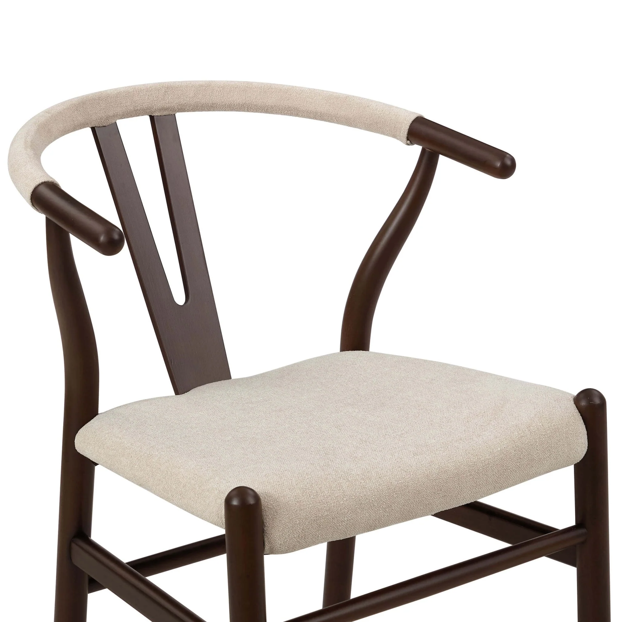 Jade Set of 2 Dining Chairs - Chenille Oatmeal - Image 6