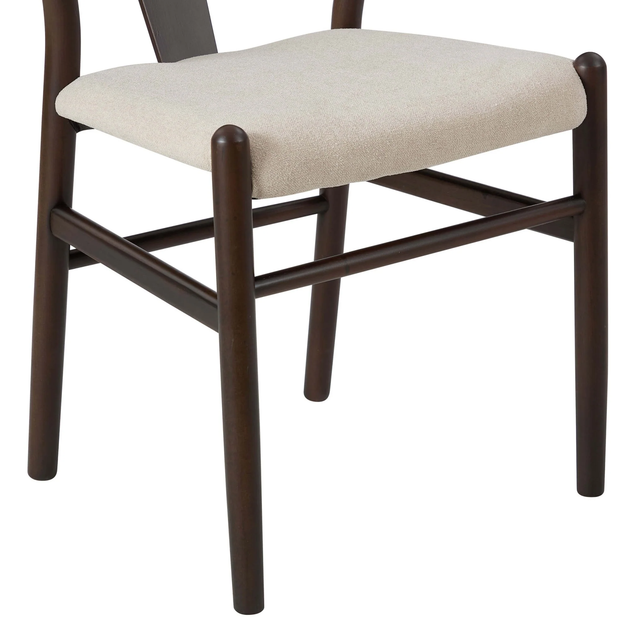 Jade Set of 2 Dining Chairs - Chenille Oatmeal - Image 7