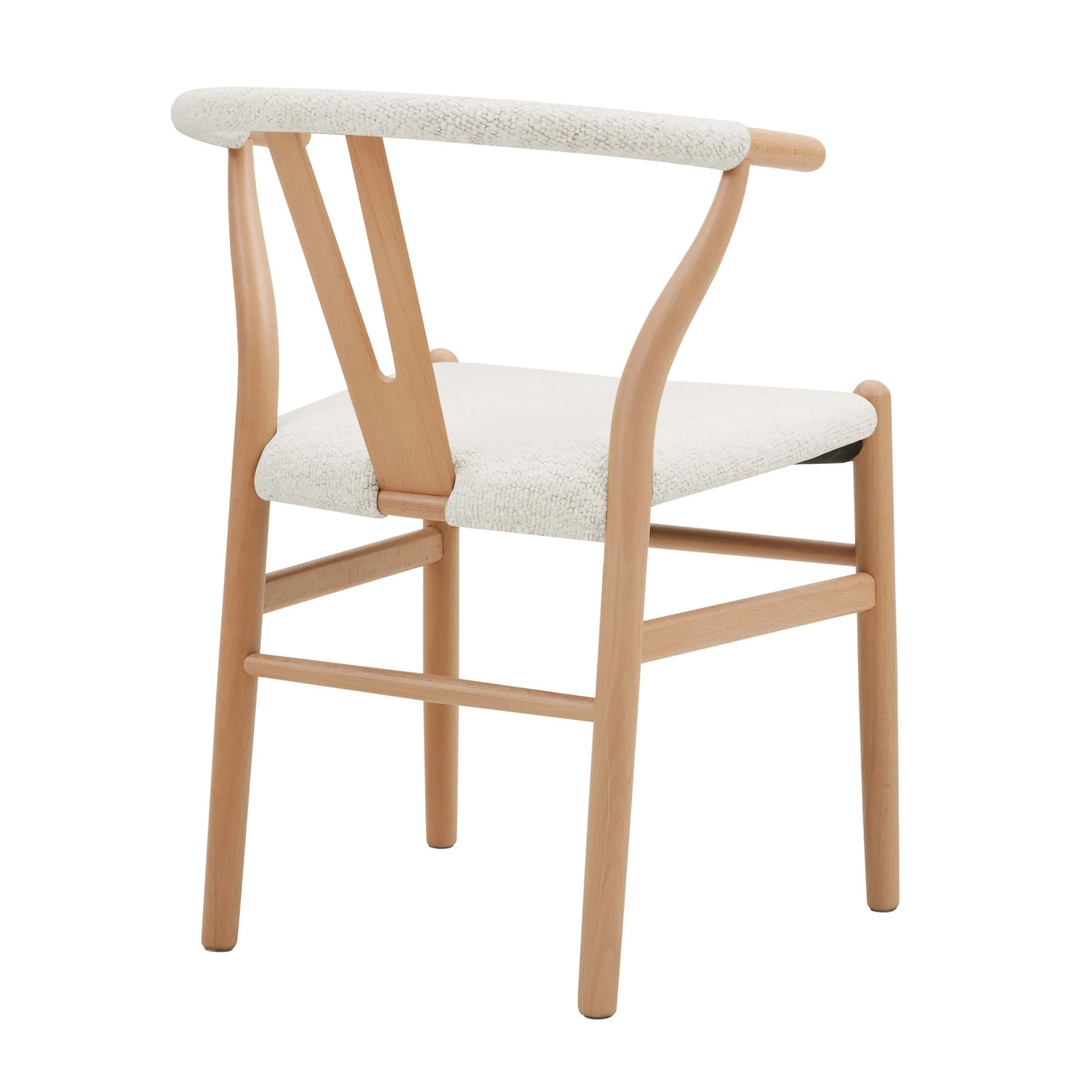 Jade Set of 2 Dining Chairs - Ivory Boucle - Image 6