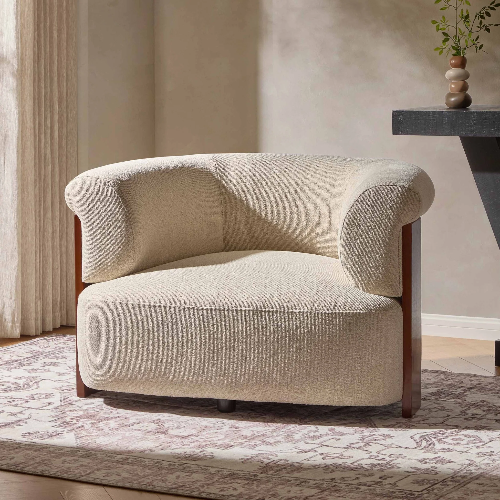 Jemima Accent Chair - Sand Boucle