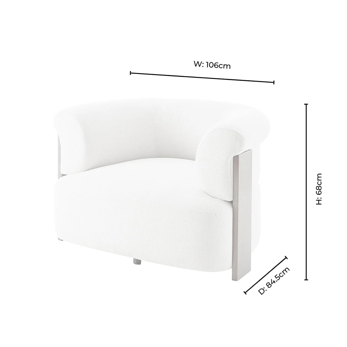 Jemima Accent Chair - Sand Boucle - Image 8