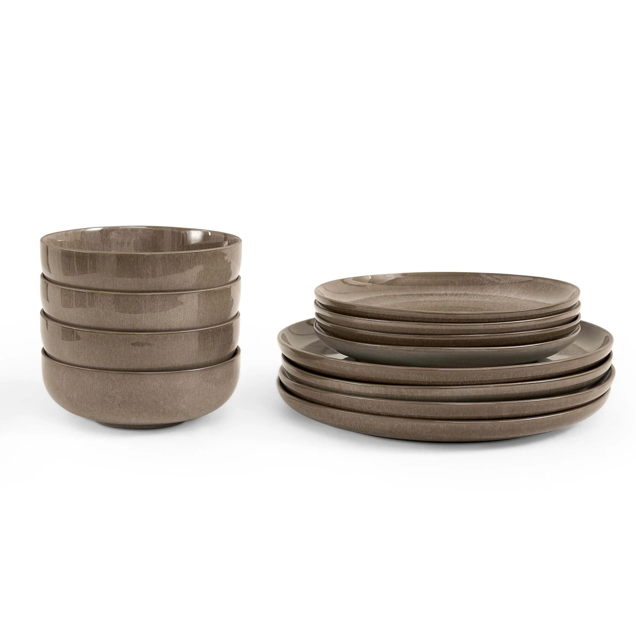 Juniper 12 Piece Dinner Set - Mocha - Image 4