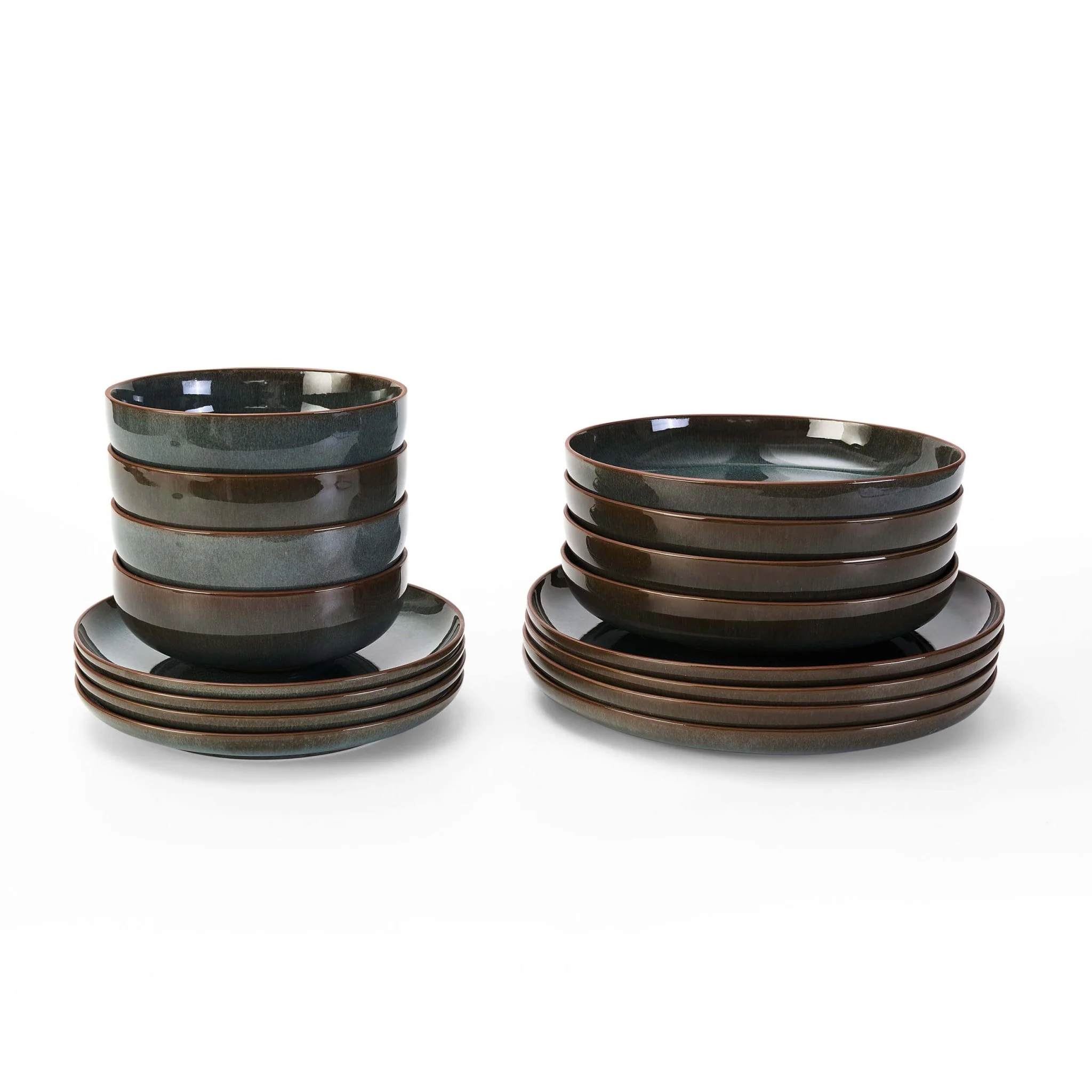 Juniper 16 Piece Dinner Set - Grey/Blue - Image 2