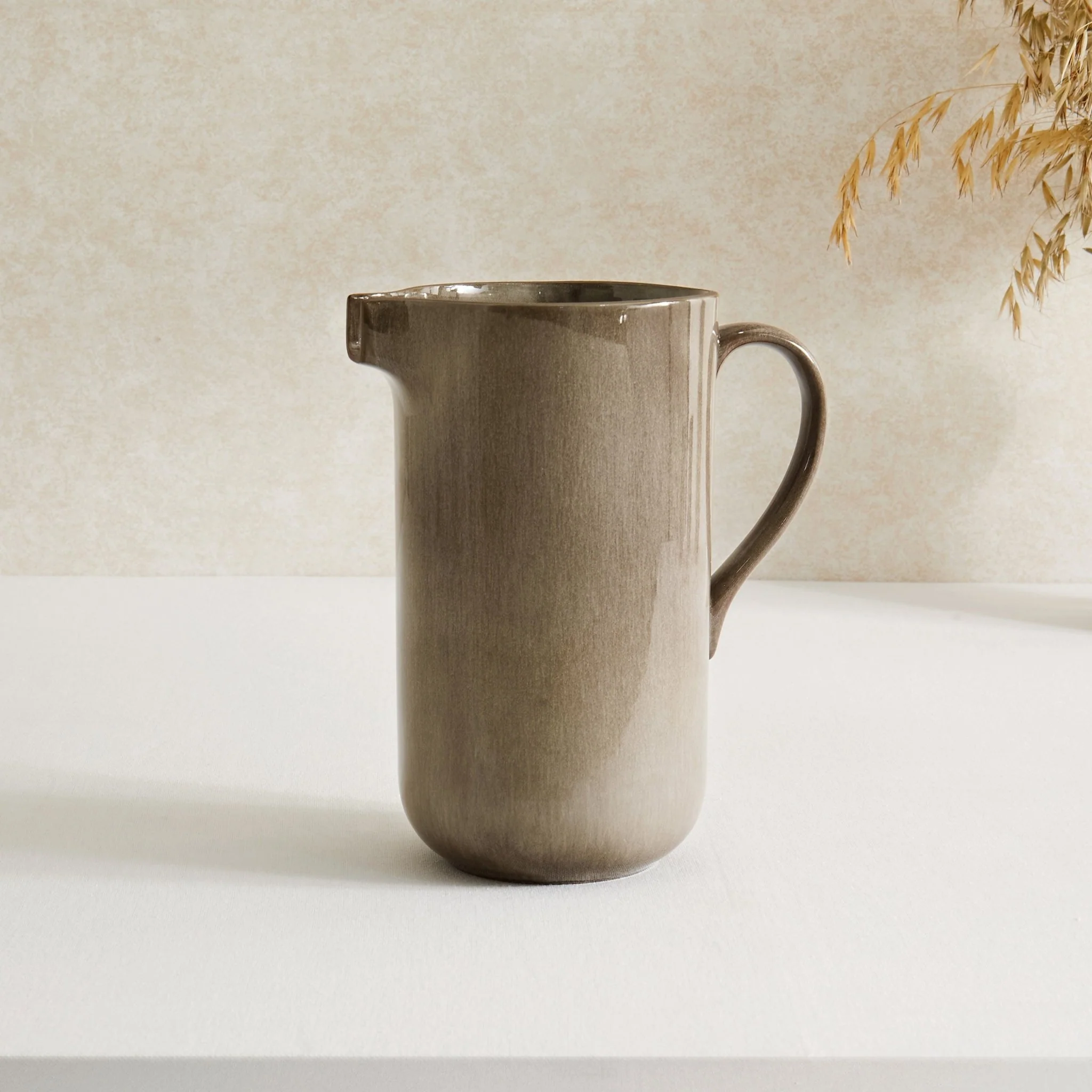 Juniper Reactive Glaze Pitcher - Mocha