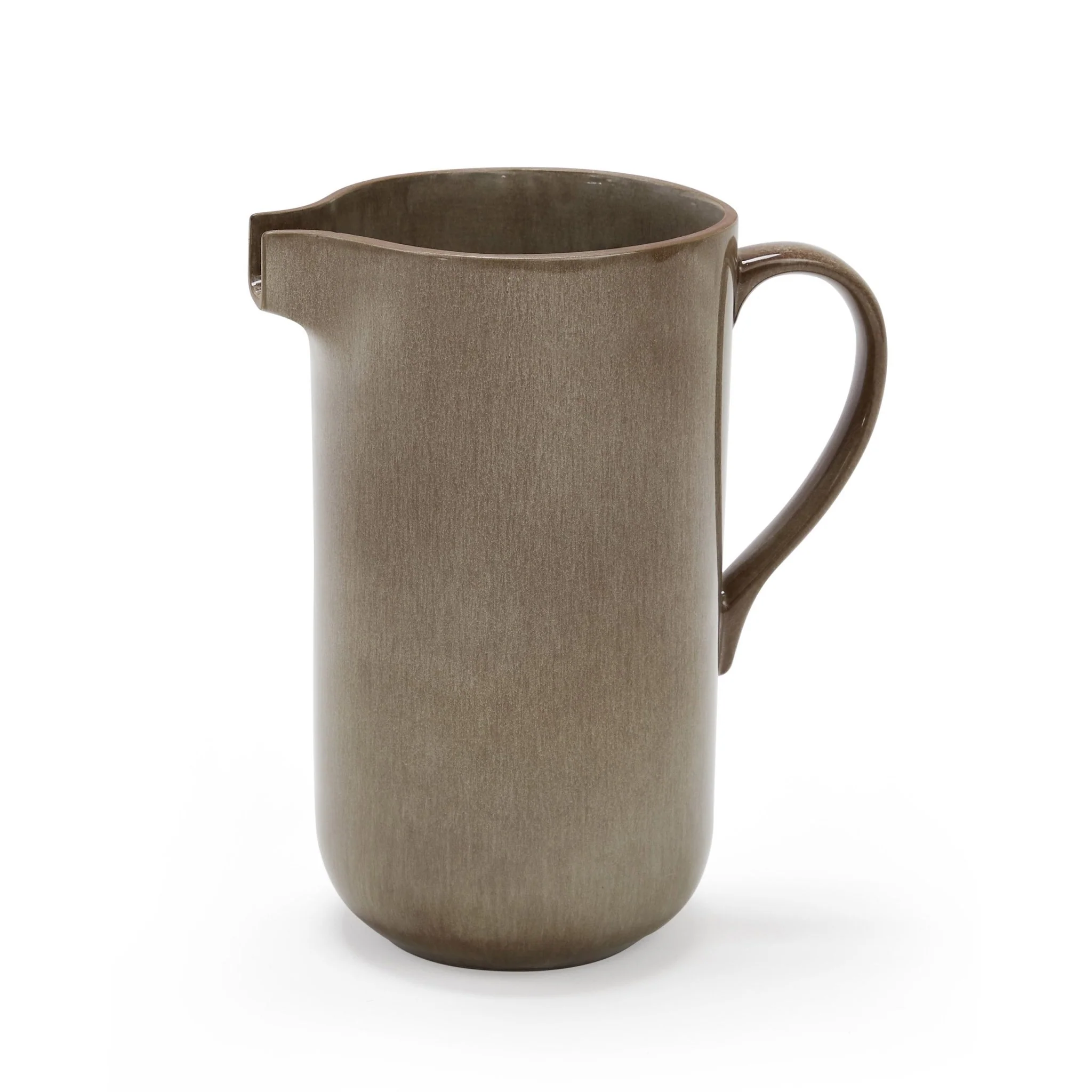 Juniper Reactive Glaze Pitcher - Mocha - Image 3