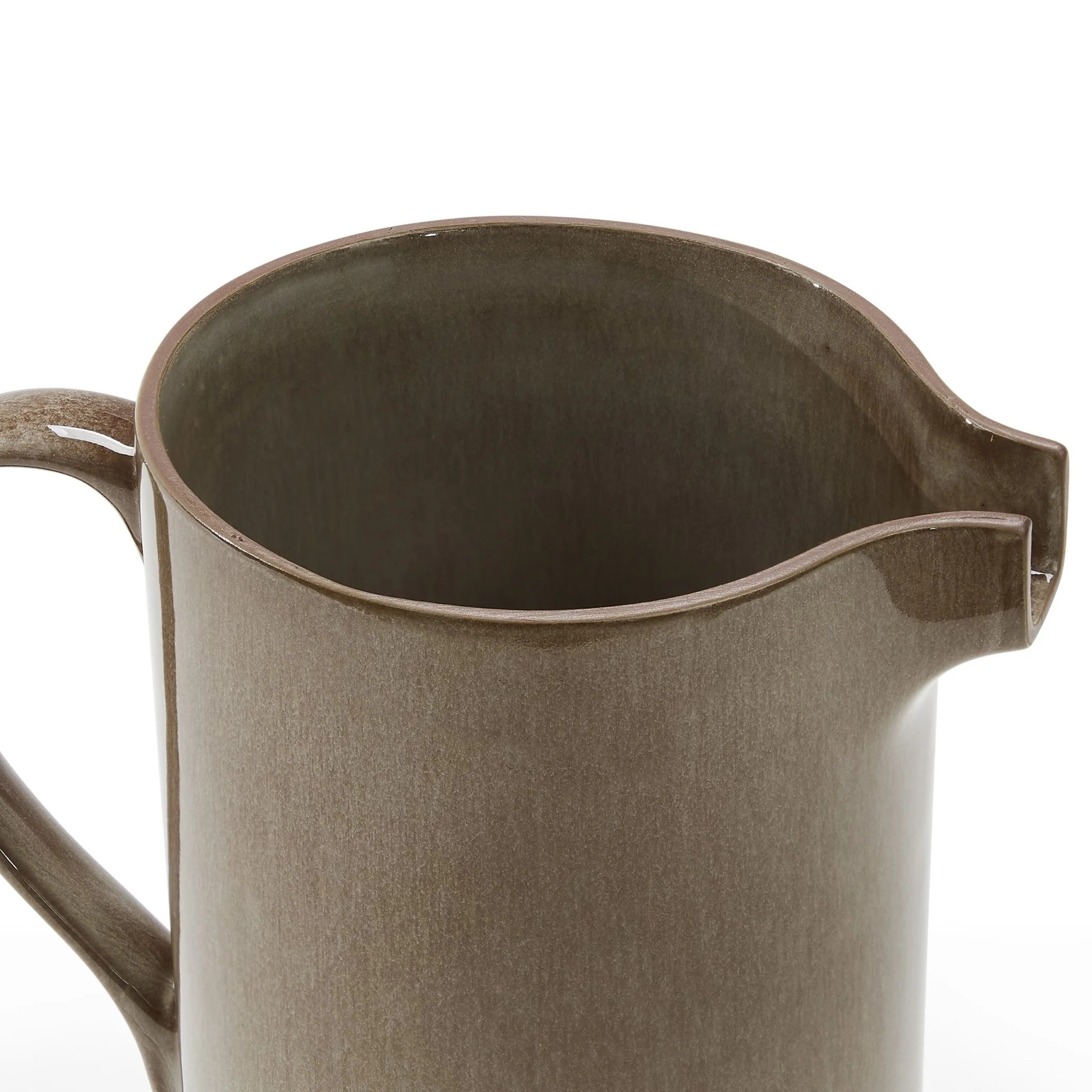 Juniper Reactive Glaze Pitcher - Mocha - Image 5
