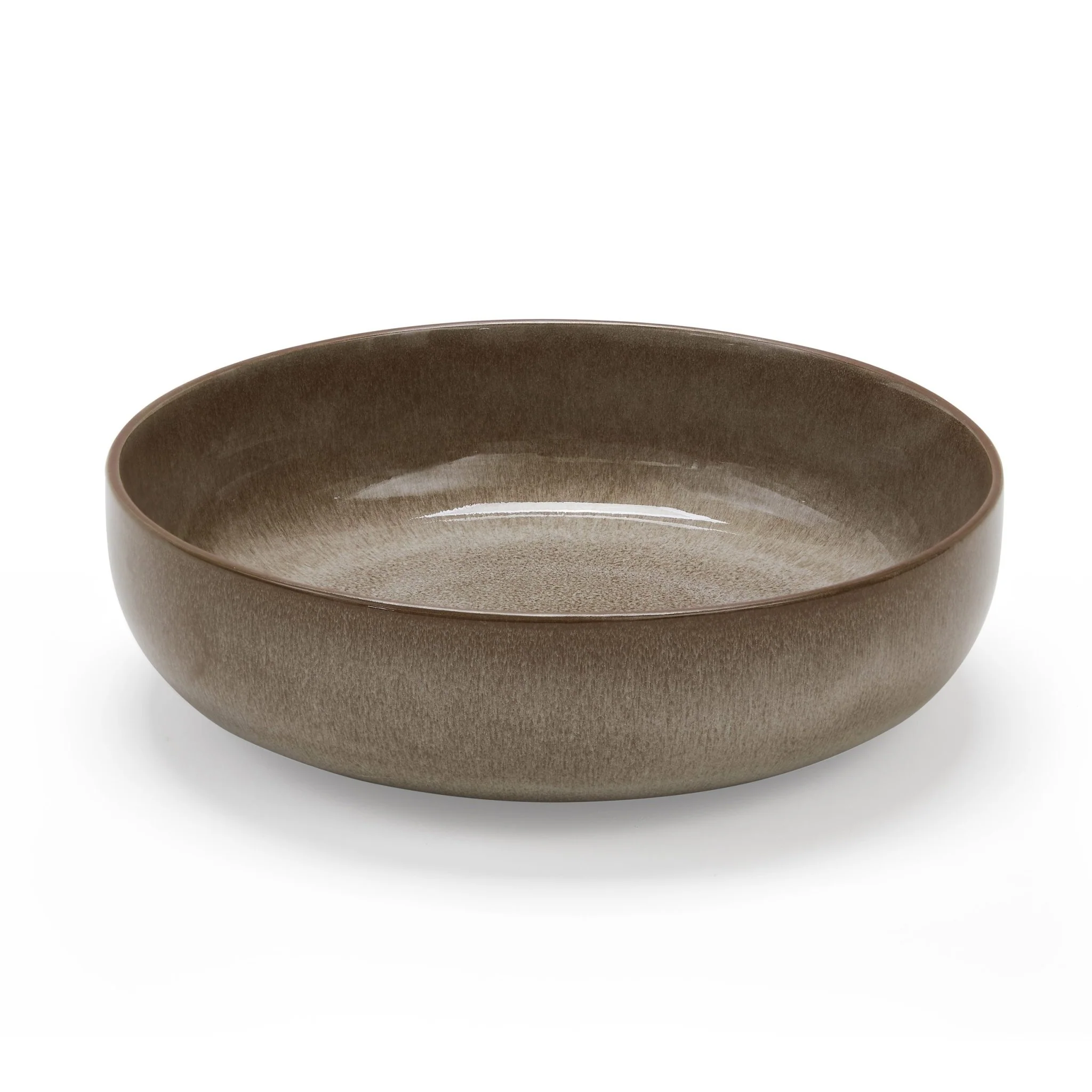 Juniper Reactive Glaze Serving Bowl - Mocha - Image 4
