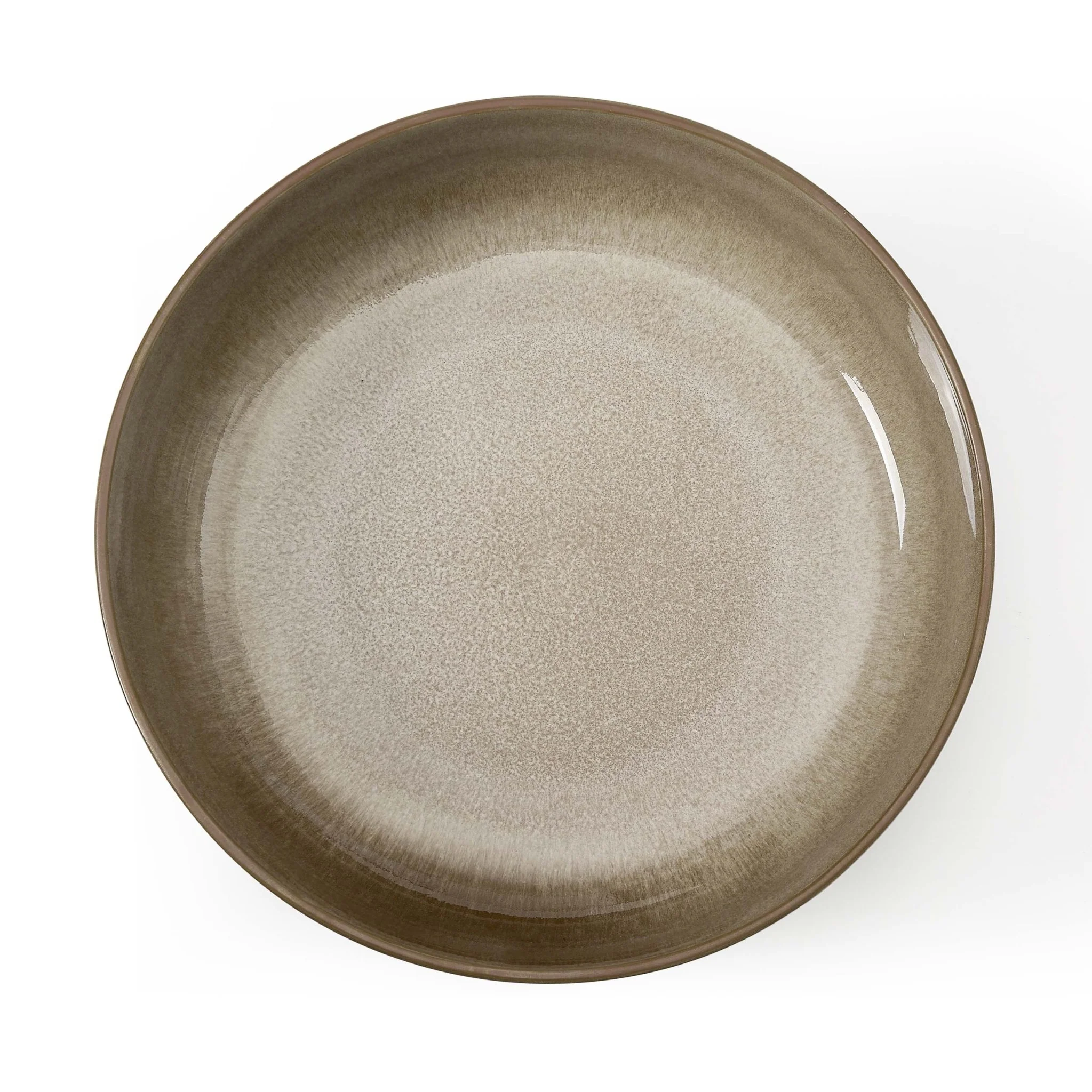 Juniper Reactive Glaze Serving Bowl - Mocha - Image 5