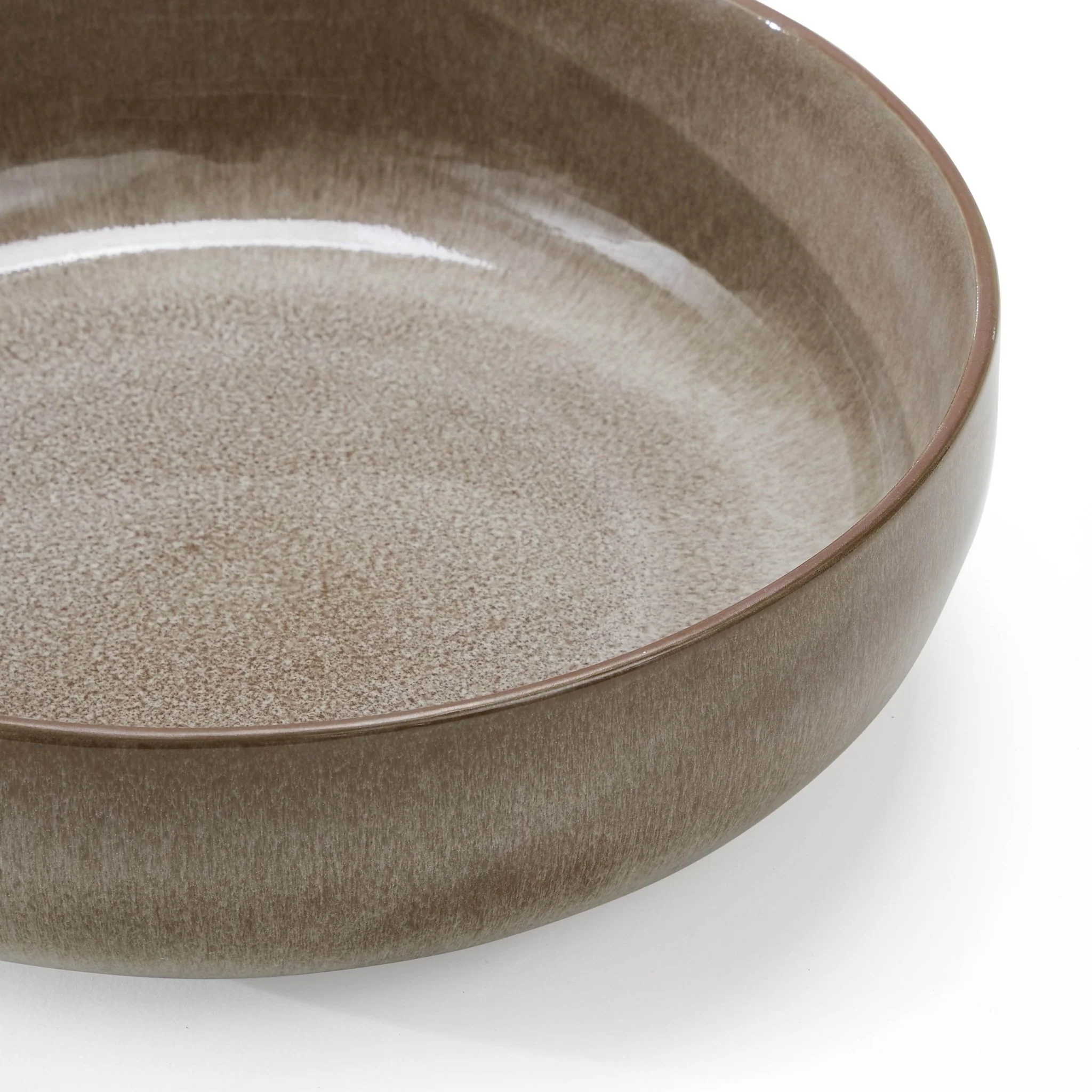 Juniper Reactive Glaze Serving Bowl - Mocha - Image 6