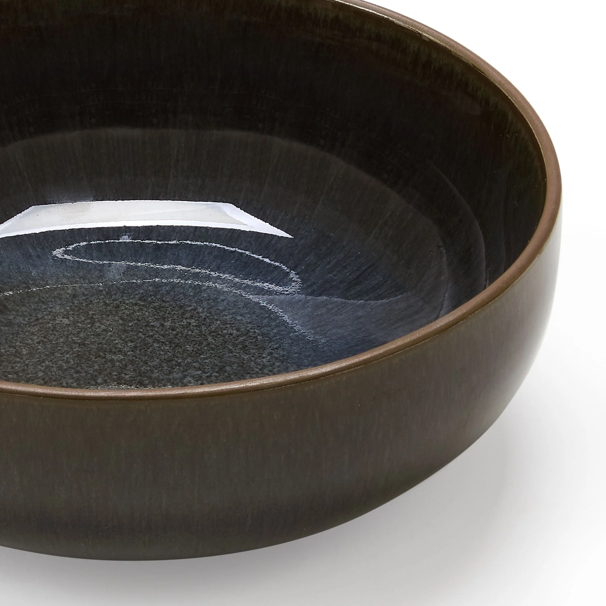 Juniper Reactive Glaze Set of 4 Cereal Bowls - Grey/Blue - Image 6